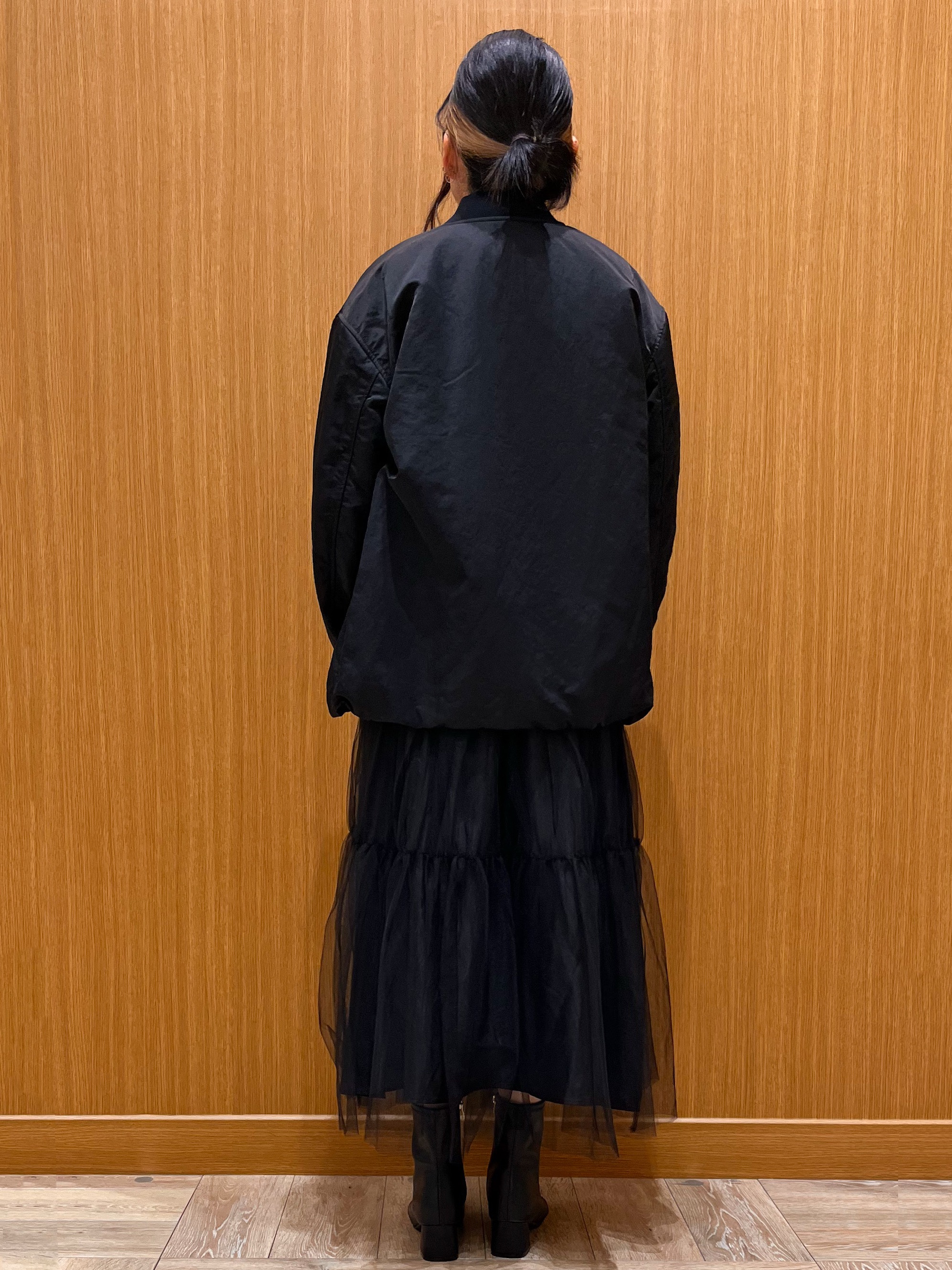 aさんの「OPAQUE.CLIP｜【保温中綿／撥水】ミドルMA－1《洗濯機OK》」を使ったコーディネート