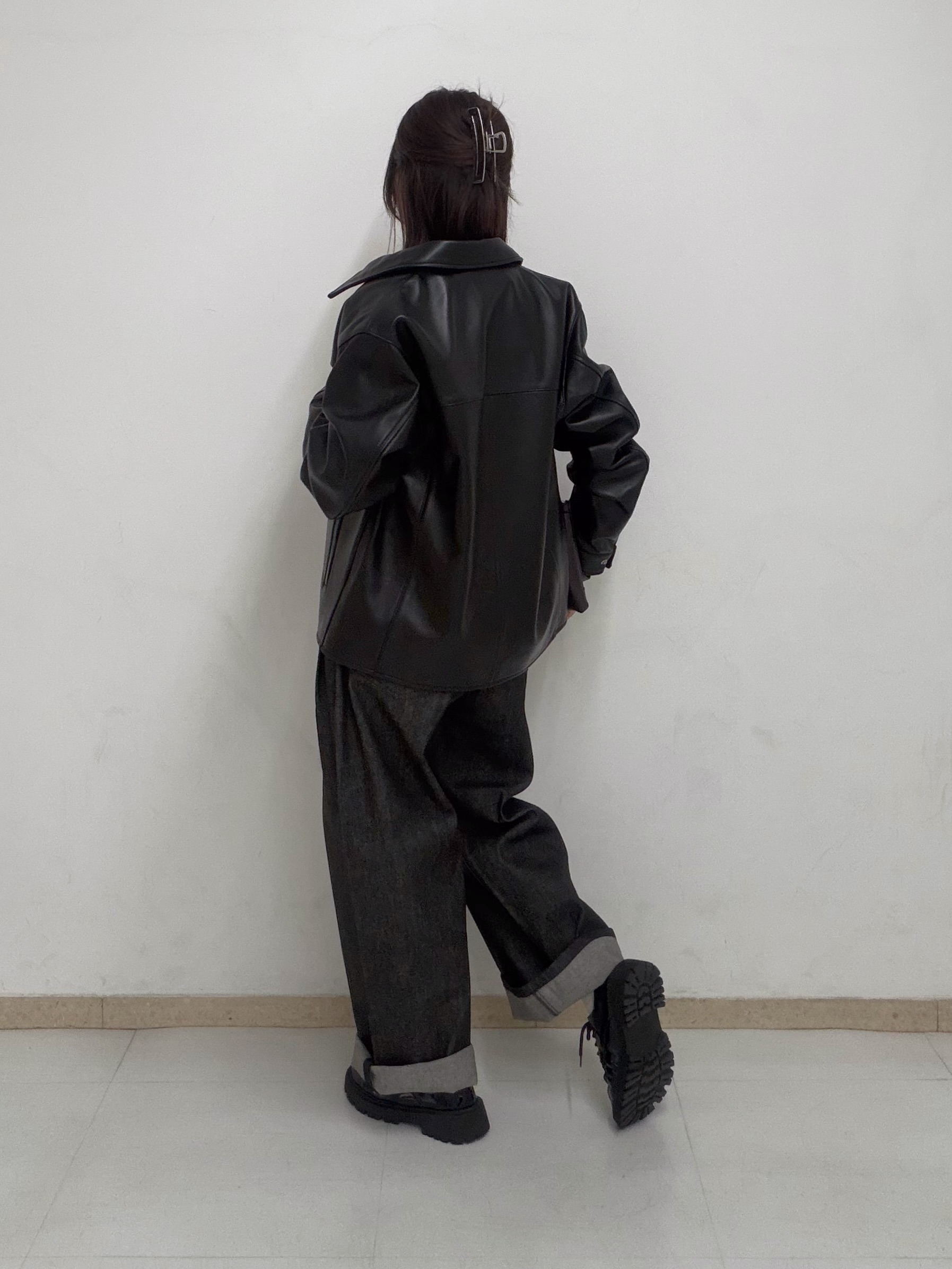 nori さんの「tk.TAKEO KIKUCHI｜【本革】レザーブルゾン」を使ったコーディネート