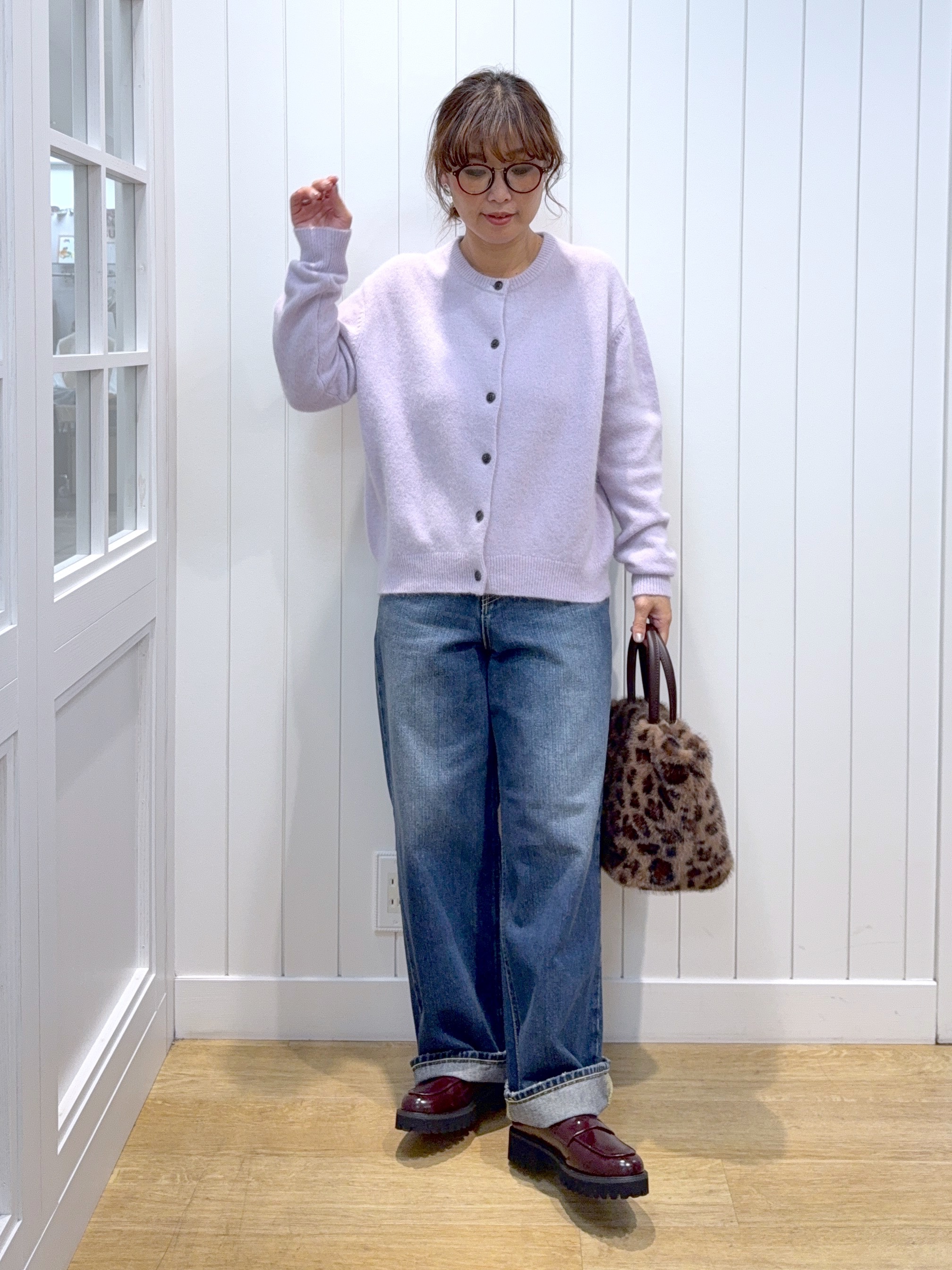 Osawaさんの「Dessin｜【洗える/秋羽織り】起毛レースブラウス」を使ったコーディネート