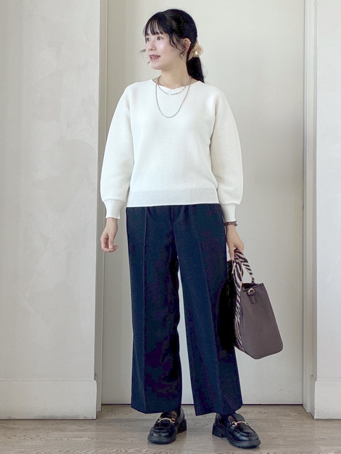  beni_gingerさんの「Reflect｜【マシンウォッシュ】ホールガーメントニット」を使ったコーディネート