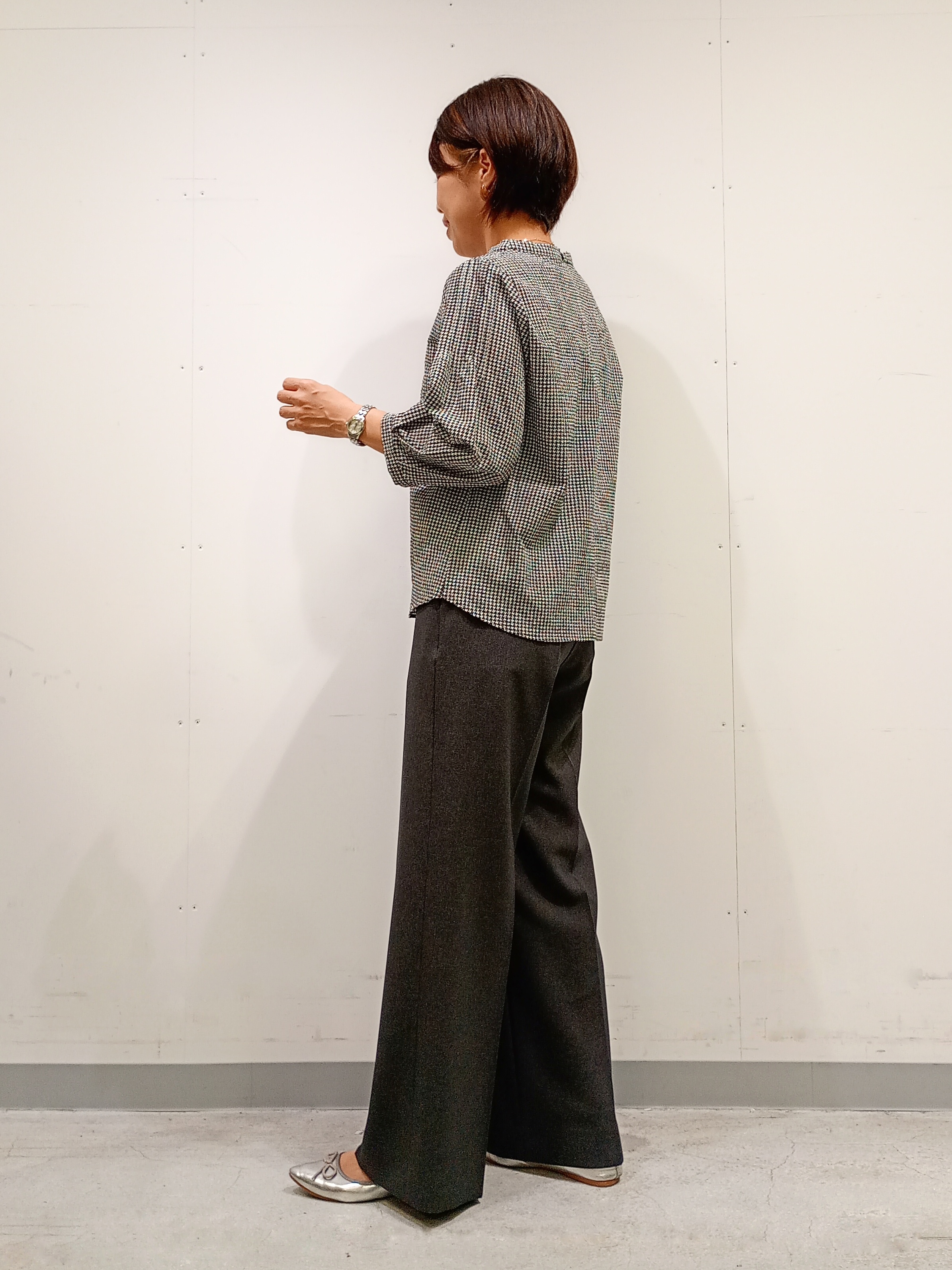 Kさんの「INDIVI｜【初秋にピッタリ！／洗える】凹凸素材ミニスタンドトップス」を使ったコーディネート