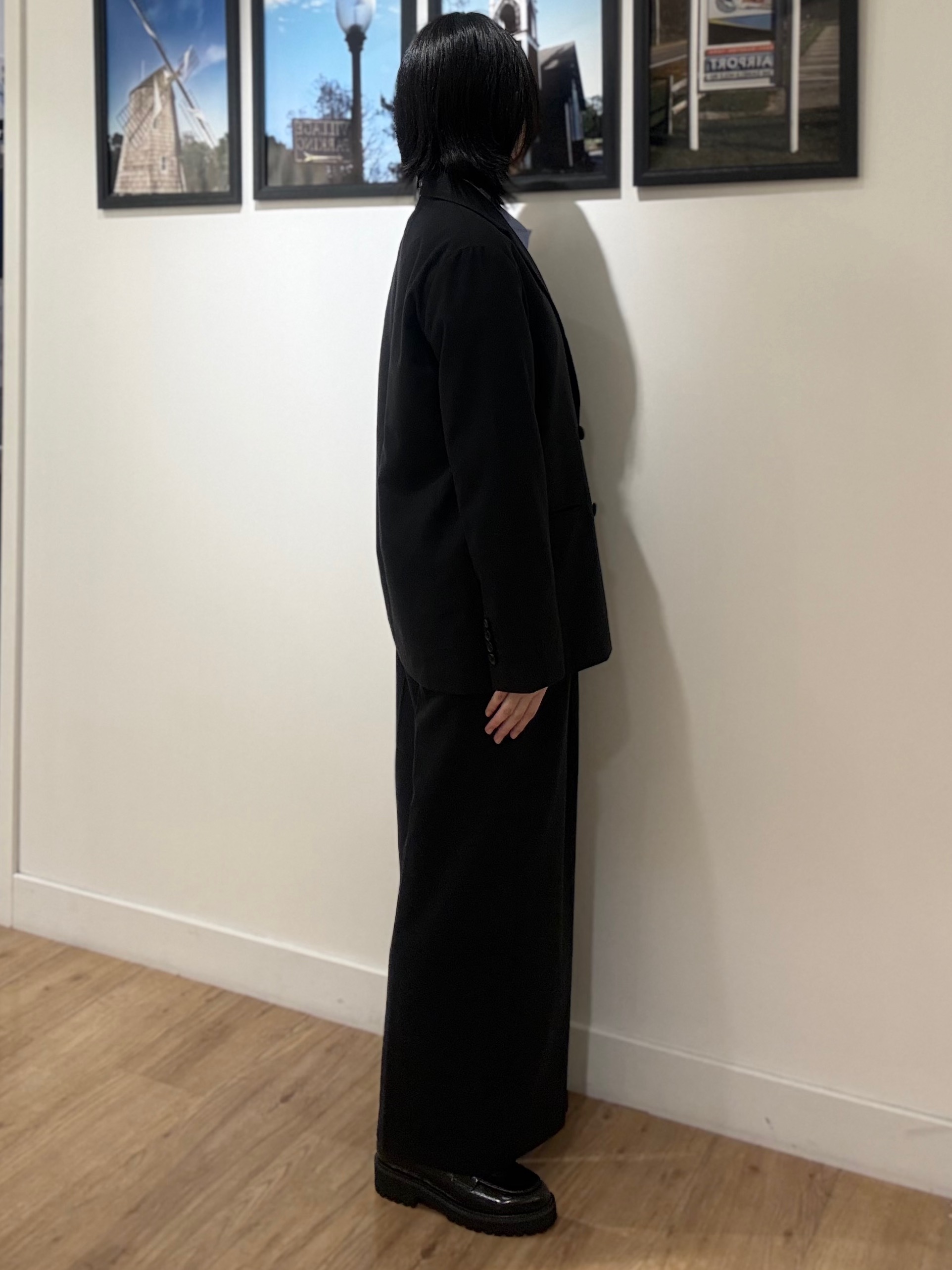 三浦りおんさんの「Dessin｜【セットアップ可/洗える】先染ウールライクチェック ダブルジャケット」を使ったコーディネート