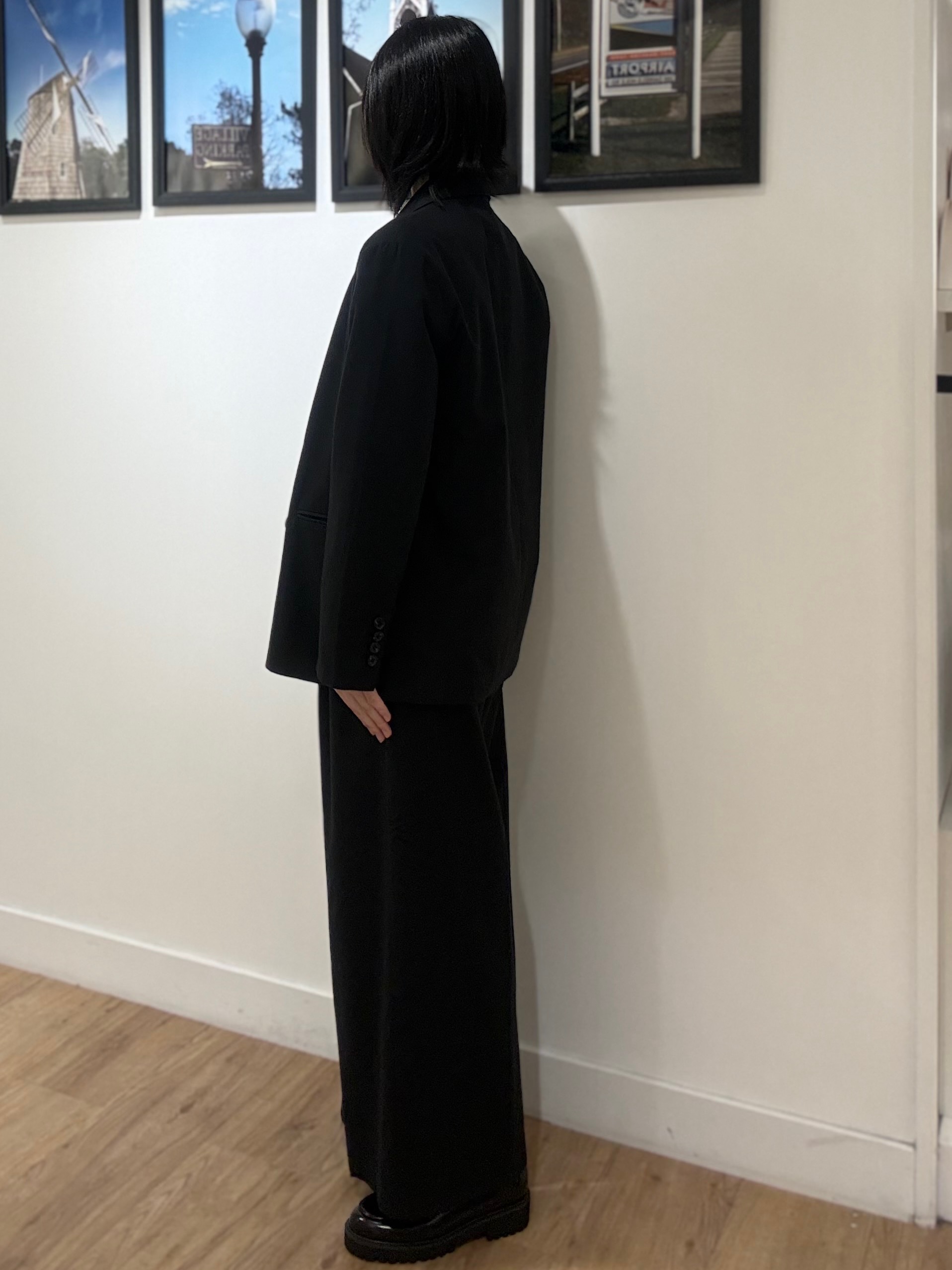 三浦りおんさんの「Dessin｜【セットアップ可/洗える】先染ウールライクチェック ダブルジャケット」を使ったコーディネート