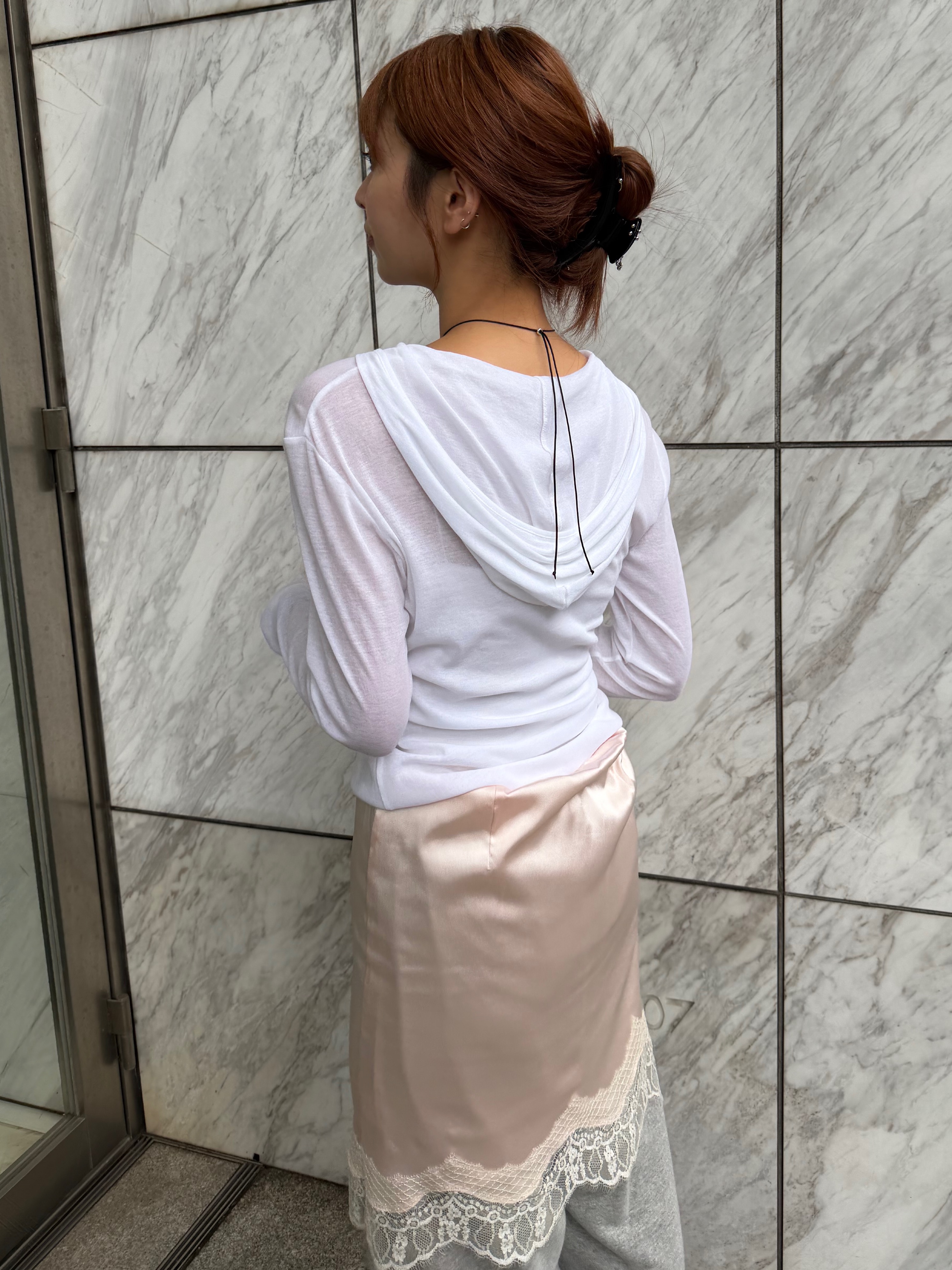 kanamiさんの「CODE A｜【Re】sheer hoodie tee」を使ったコーディネート