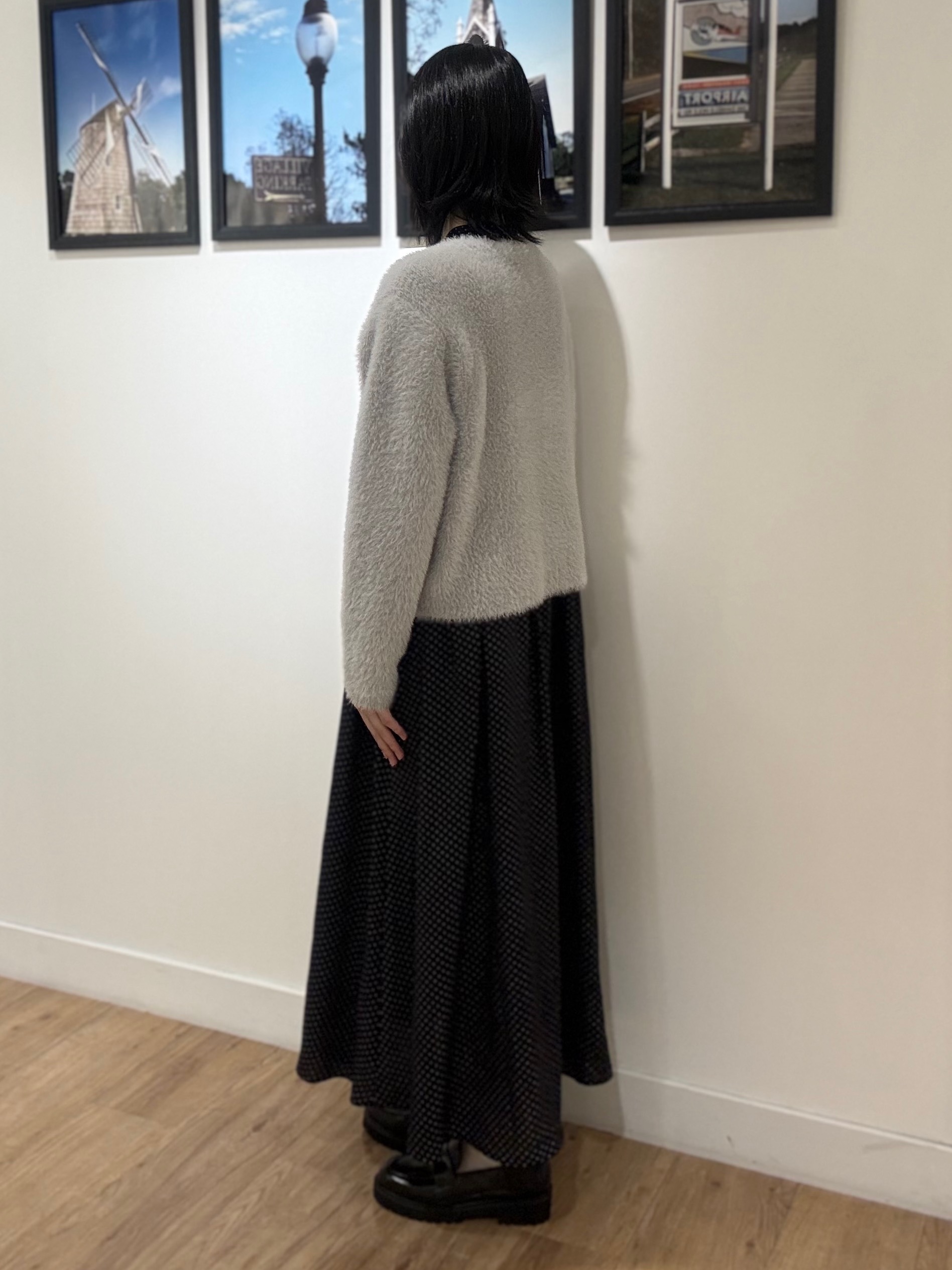 三浦りおんさんの「Dessin｜【洗える】シャギーニットカーディガン」を使ったコーディネート