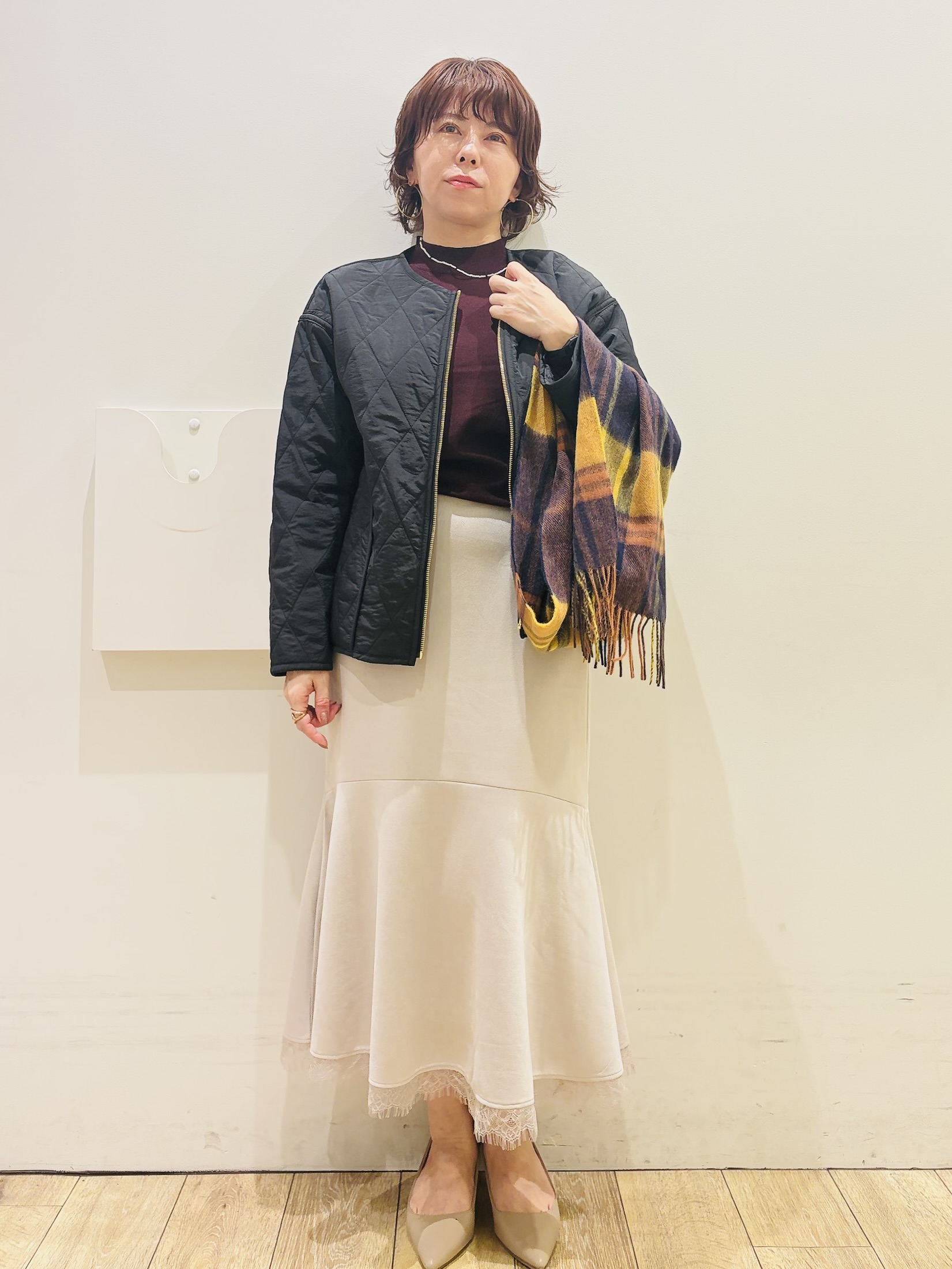 YUKOさんの「index｜【リバーシブル】キルティングファーブルゾン《洗濯機OK》」を使ったコーディネート