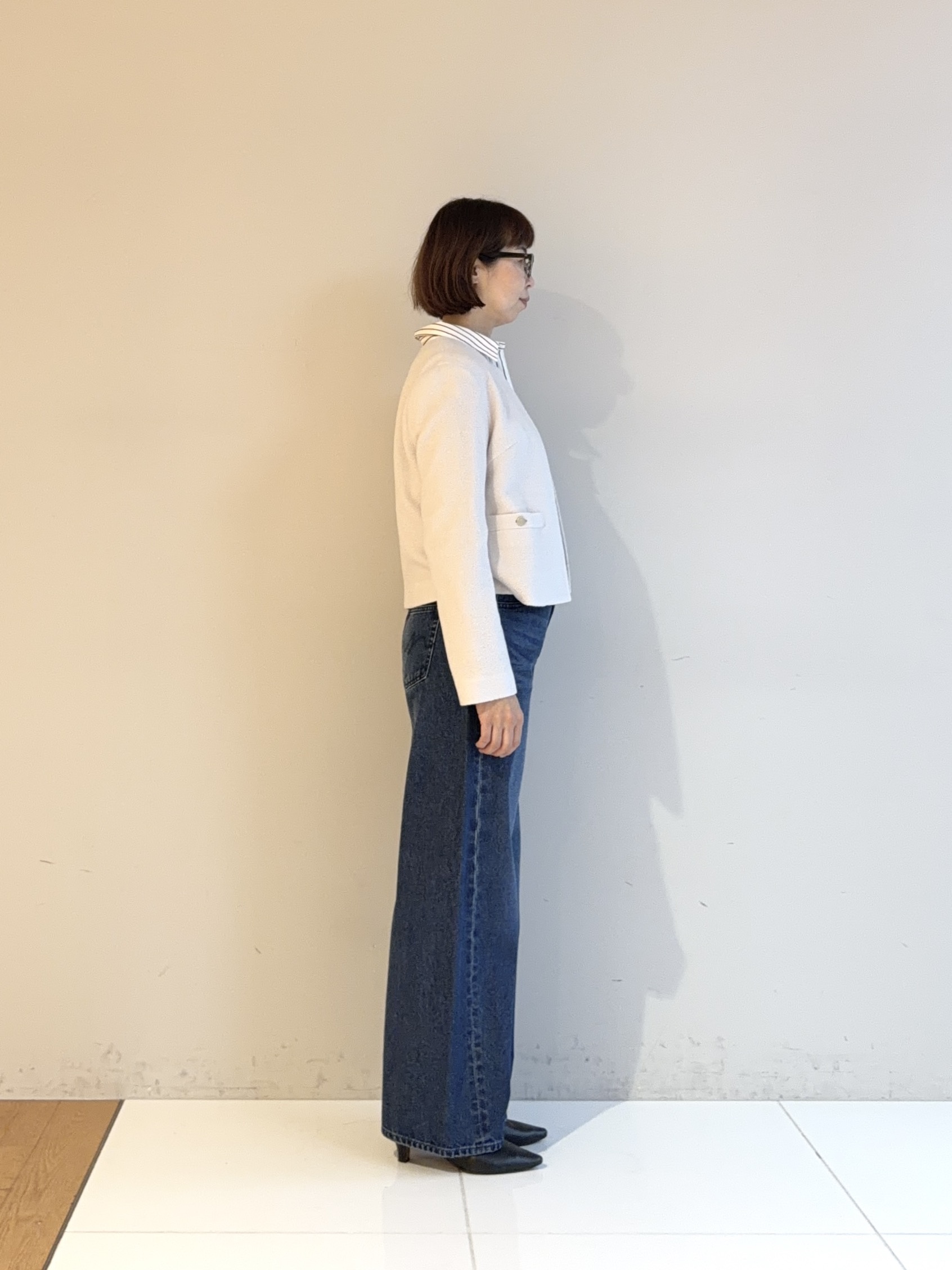 murayamaさんの「INDIVI｜【風合い柔らか／SETUP可】ブークレ起毛ジャージジャケット」を使ったコーディネート