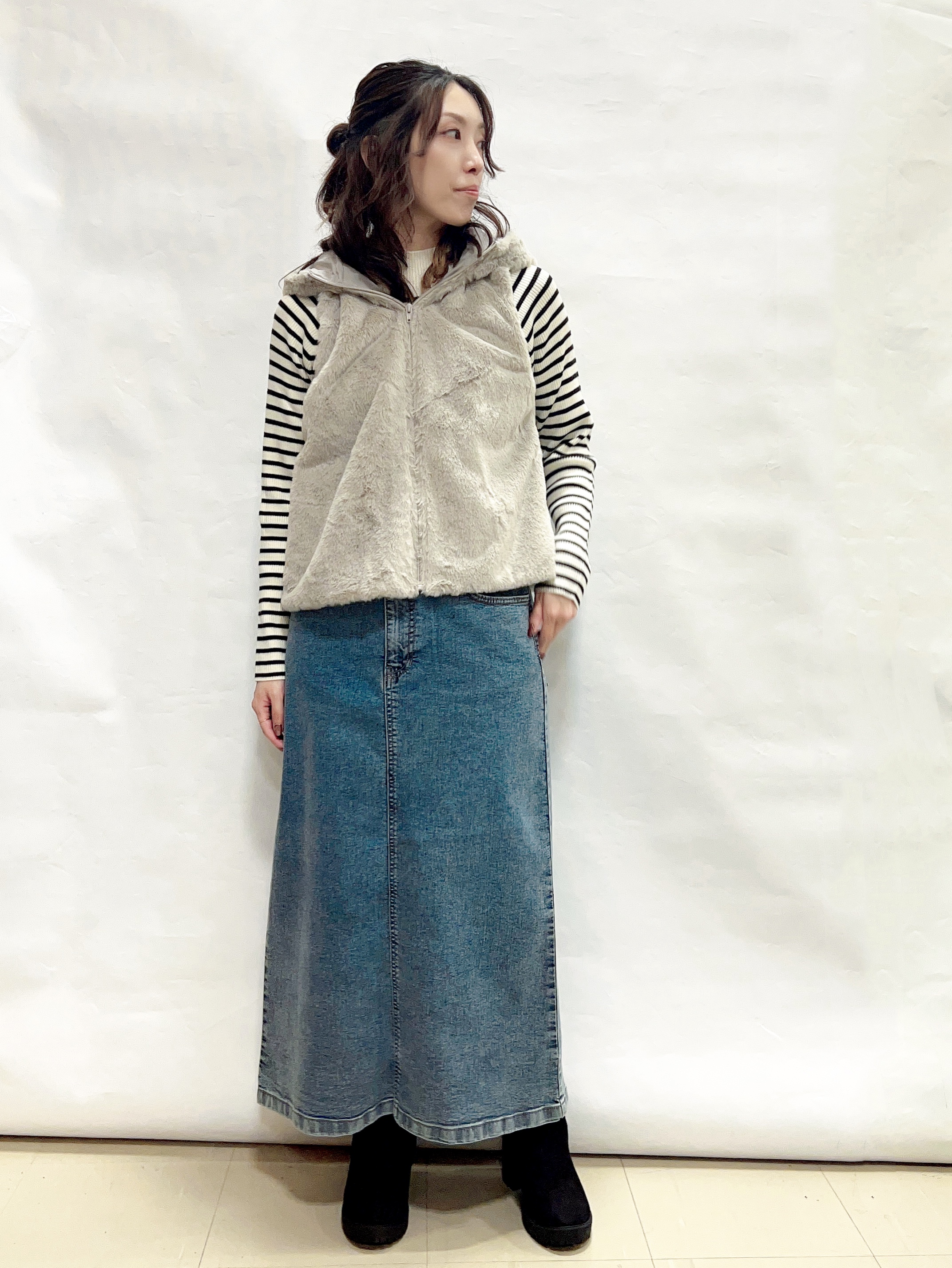 まっつんさんの「SHOO･LA･RUE｜【洗濯機可/撥水/マルチWAY】ファーライナー付き 毎日欲張りマンパ」を使ったコーディネート