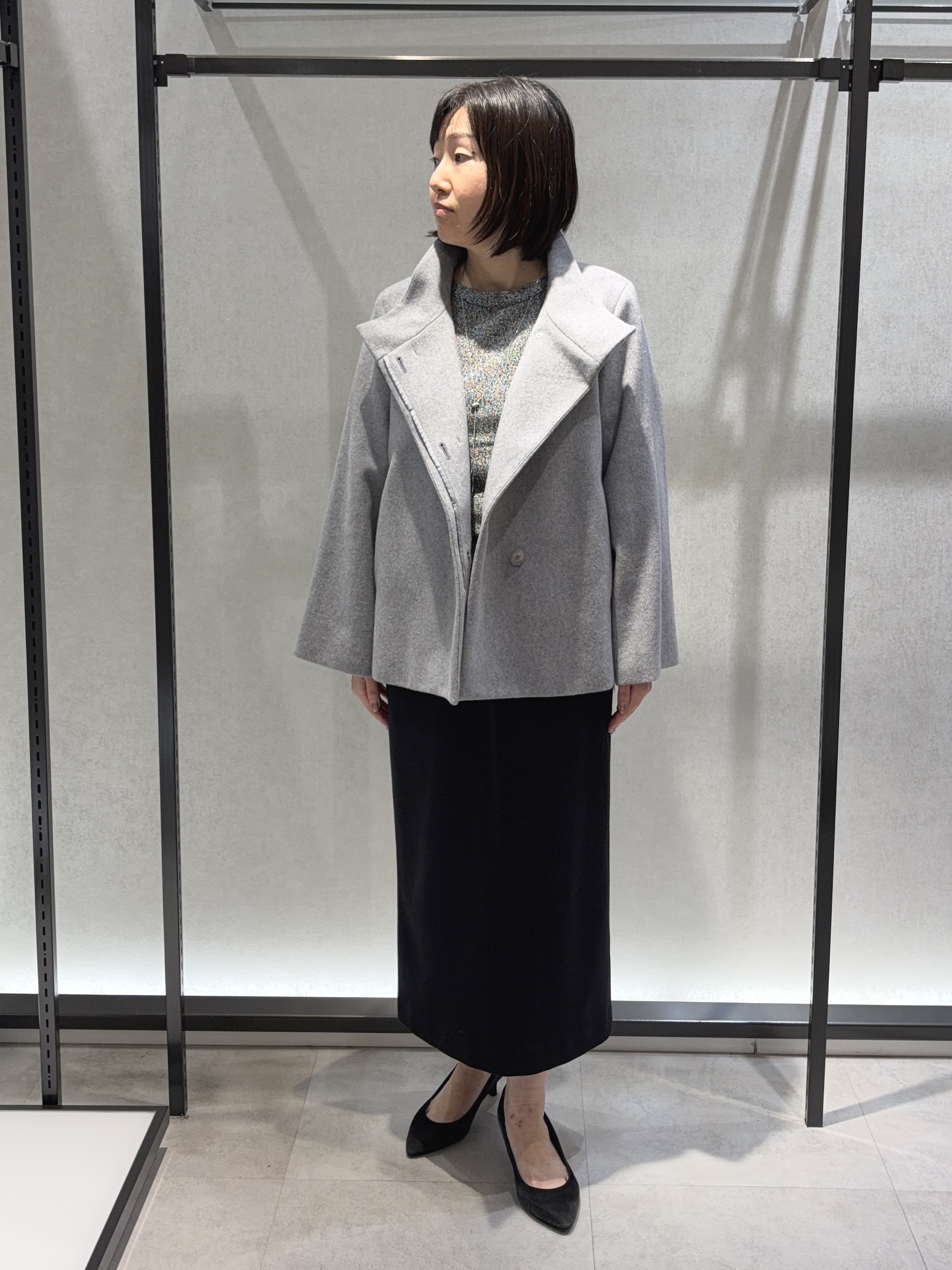わたなべさんの「UNTITLED｜【軽アウター/ウール100】ウールショートコート」を使ったコーディネート