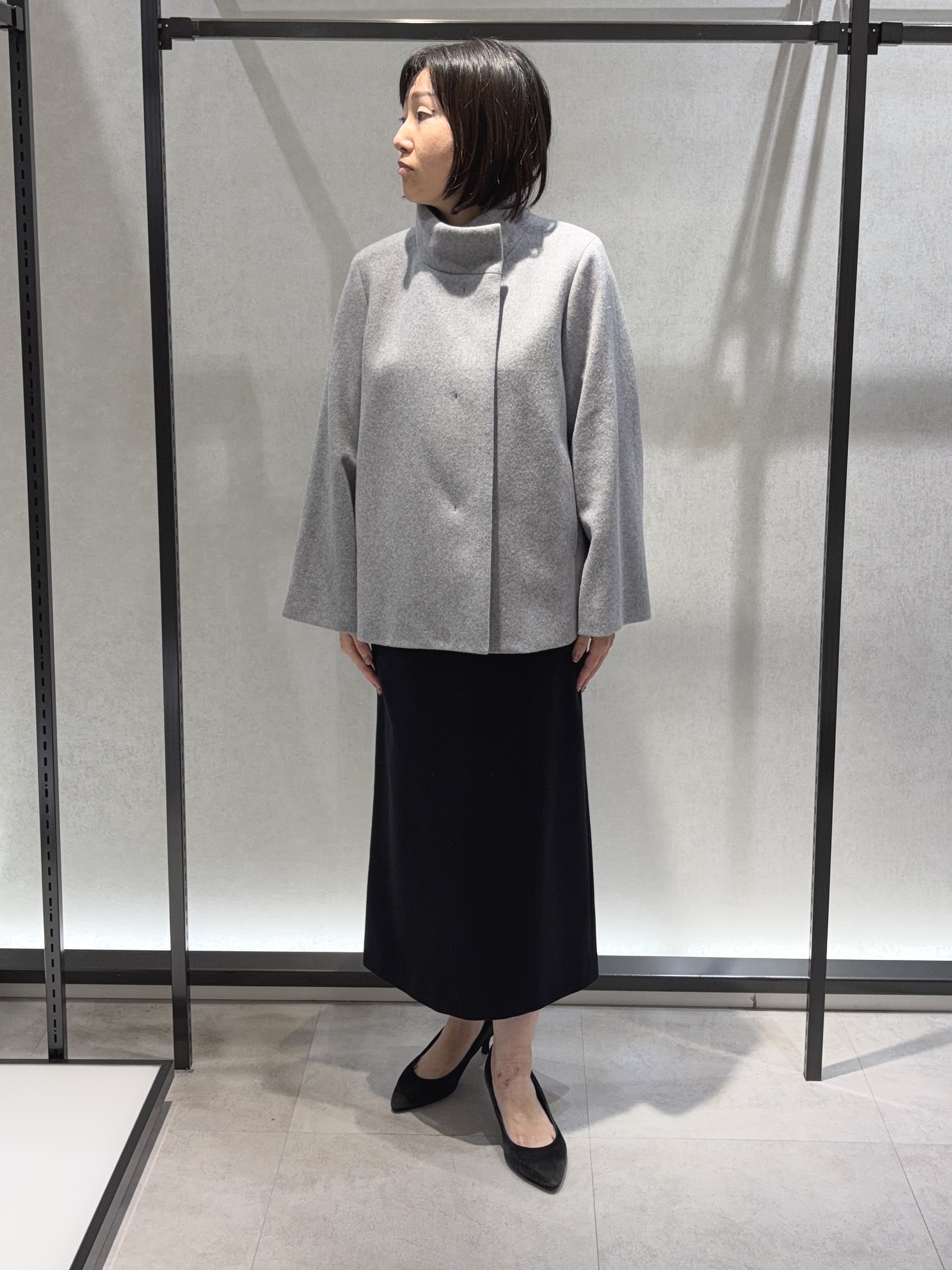 わたなべさんの「UNTITLED｜【軽アウター/ウール100】ウールショートコート」を使ったコーディネート