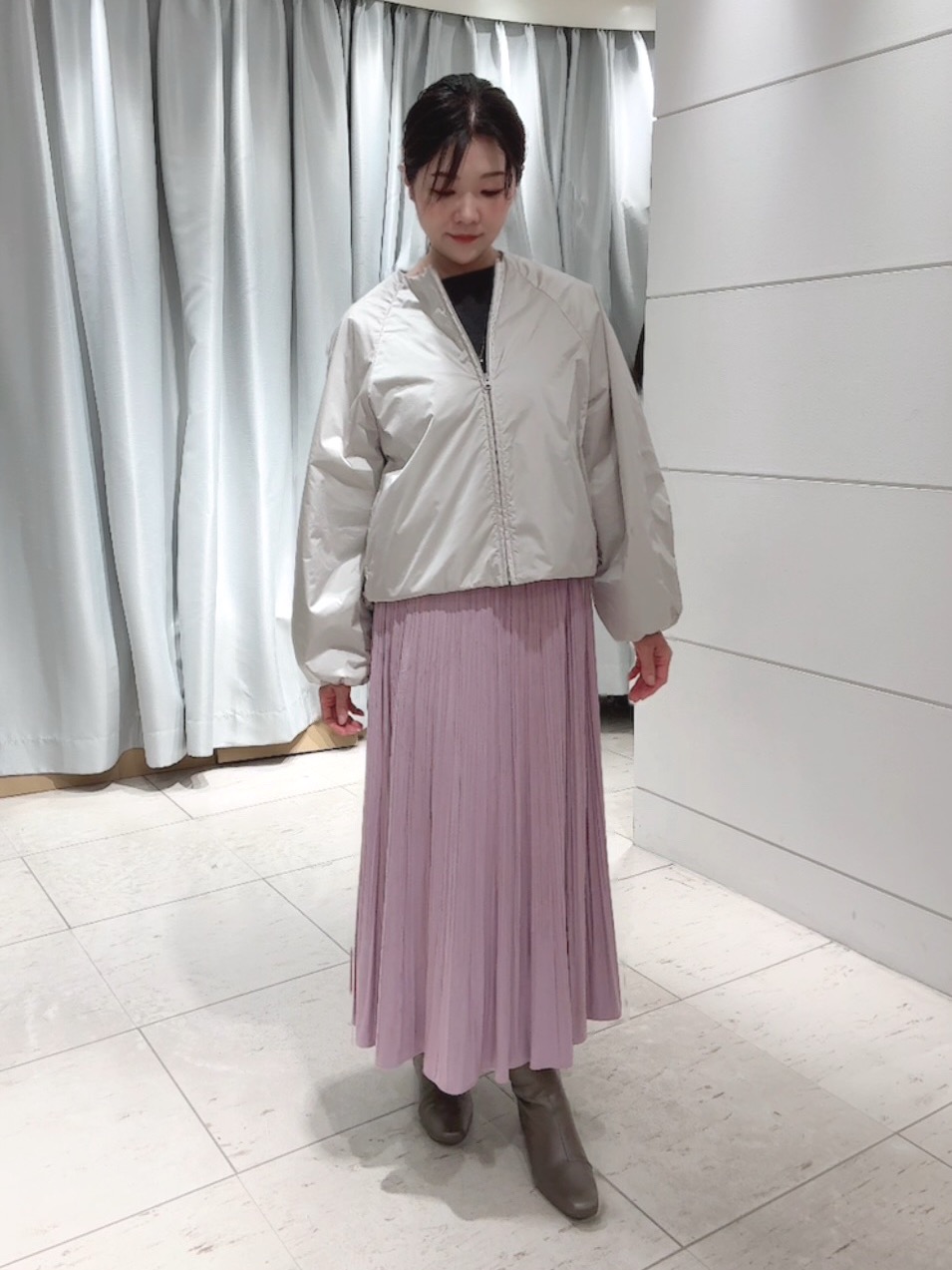 misaさんの「UNTITLED｜【軽アウター/中綿/秋冬コート】ショートブルゾン」を使ったコーディネート
