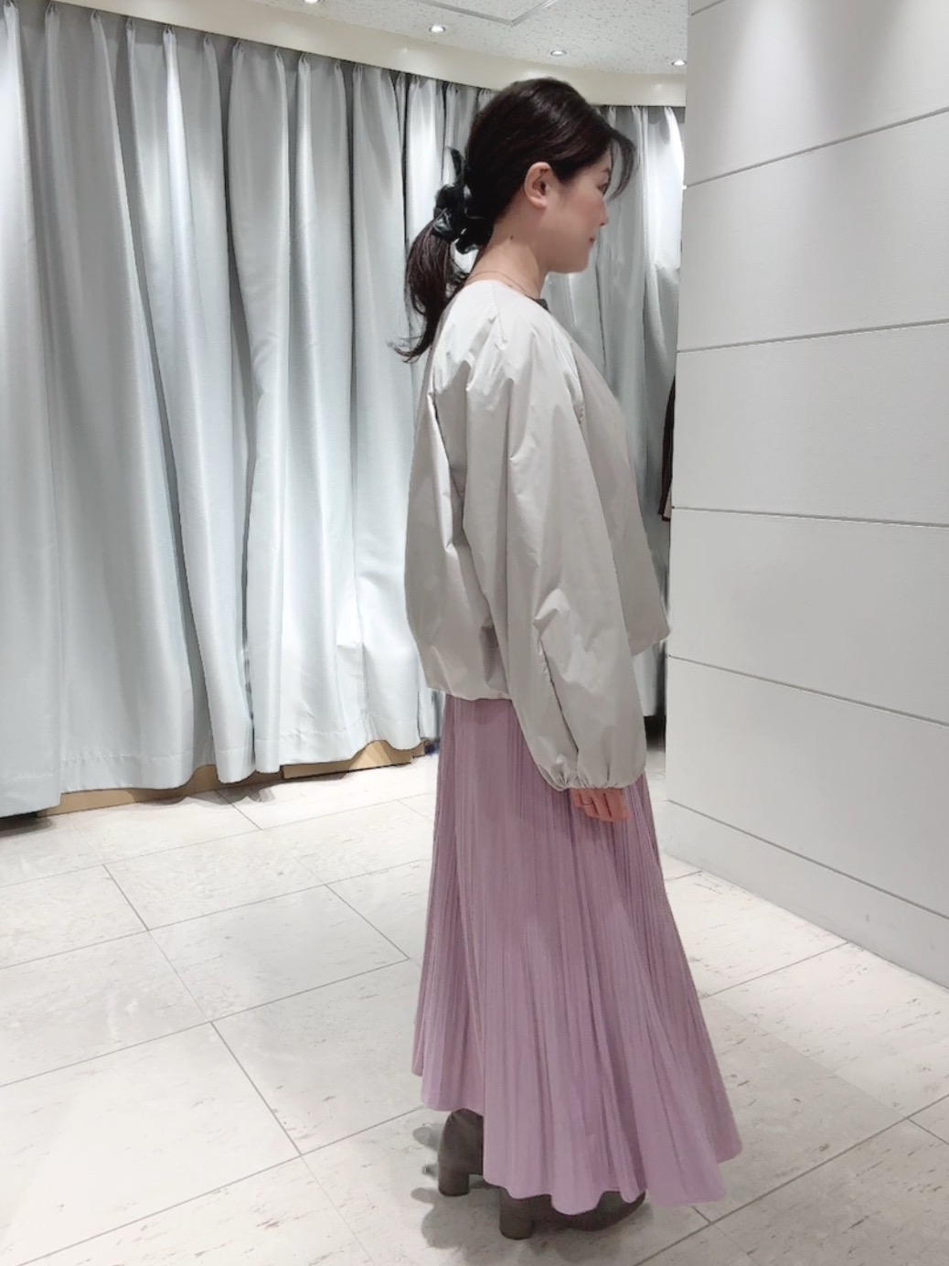 misaさんの「UNTITLED｜【軽アウター/中綿/秋冬コート】ショートブルゾン」を使ったコーディネート