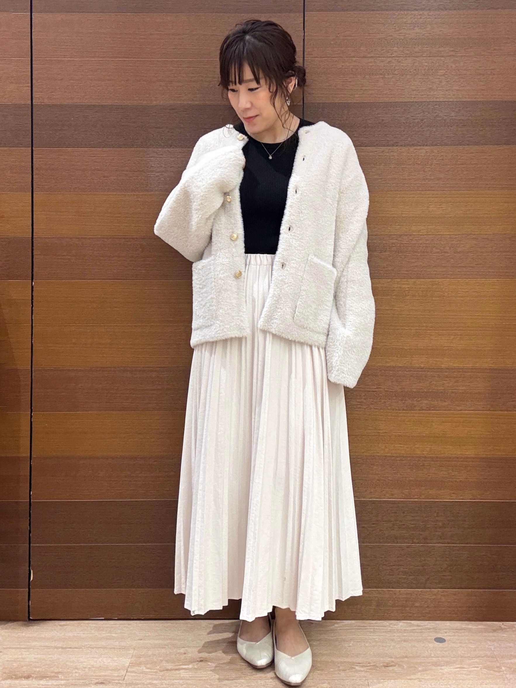 maichiさんの「OPAQUE.CLIP｜ダブルフェイスニットカーディガン」を使ったコーディネート
