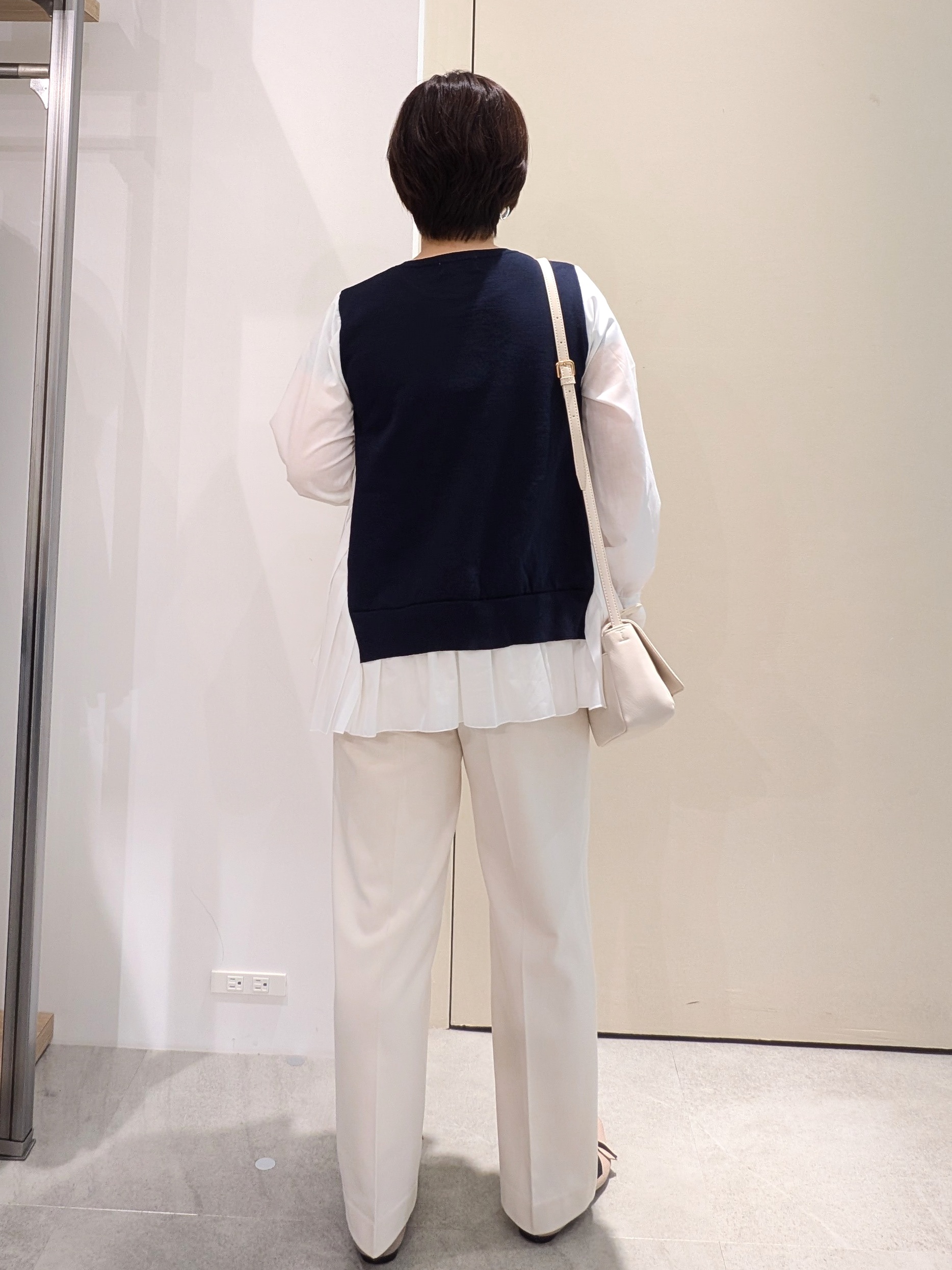 yu-koさんの「OPAQUE.CLIP｜プリーツデザインドッキングニット【洗濯機OK】」を使ったコーディネート