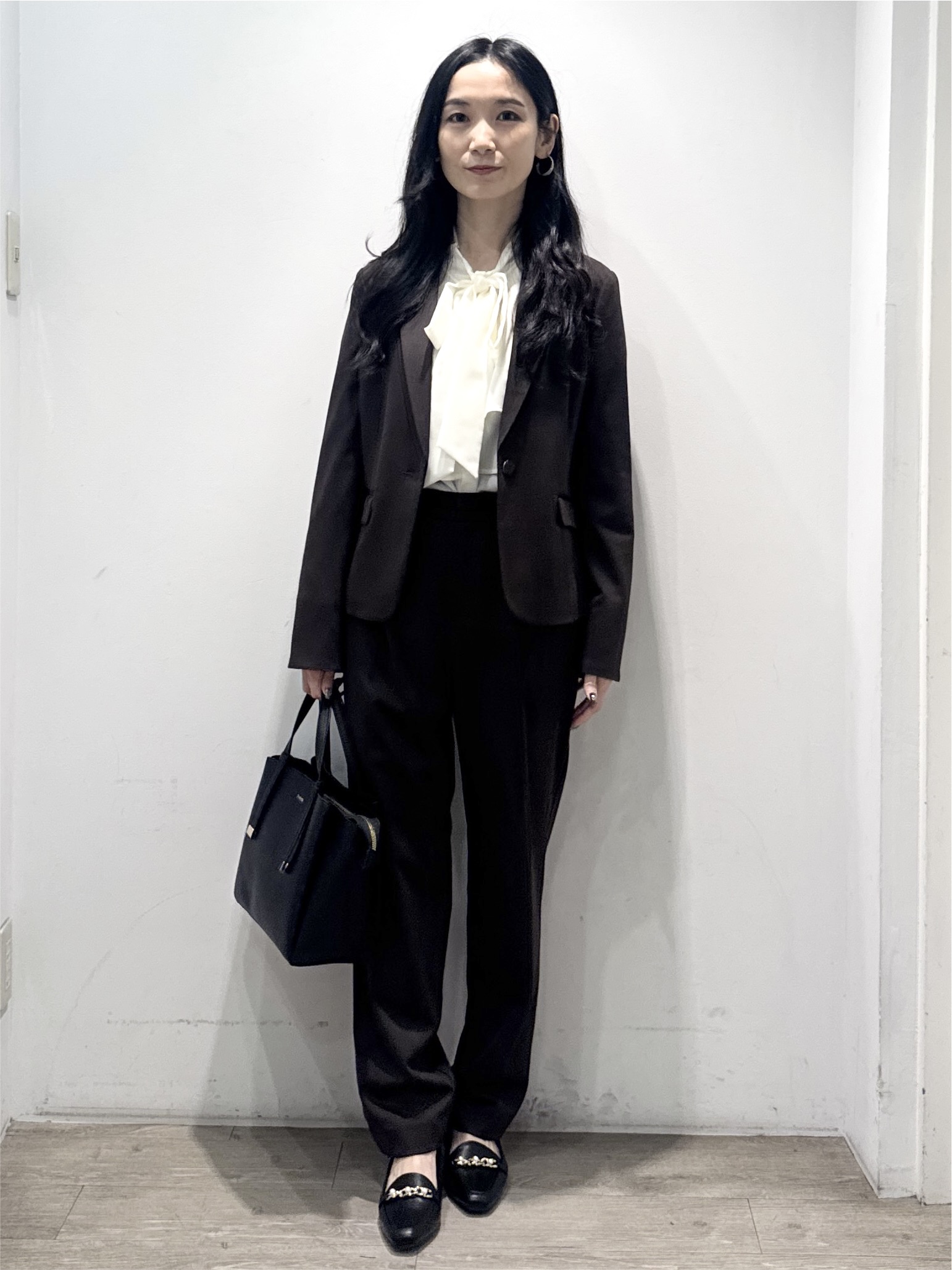 yuicciさんの「OPAQUE.CLIP｜【XS-3Lサイズ】ストレッチテーラードジャケット《ウォッシャブル／イージーアイロン》」を使ったコーディネート