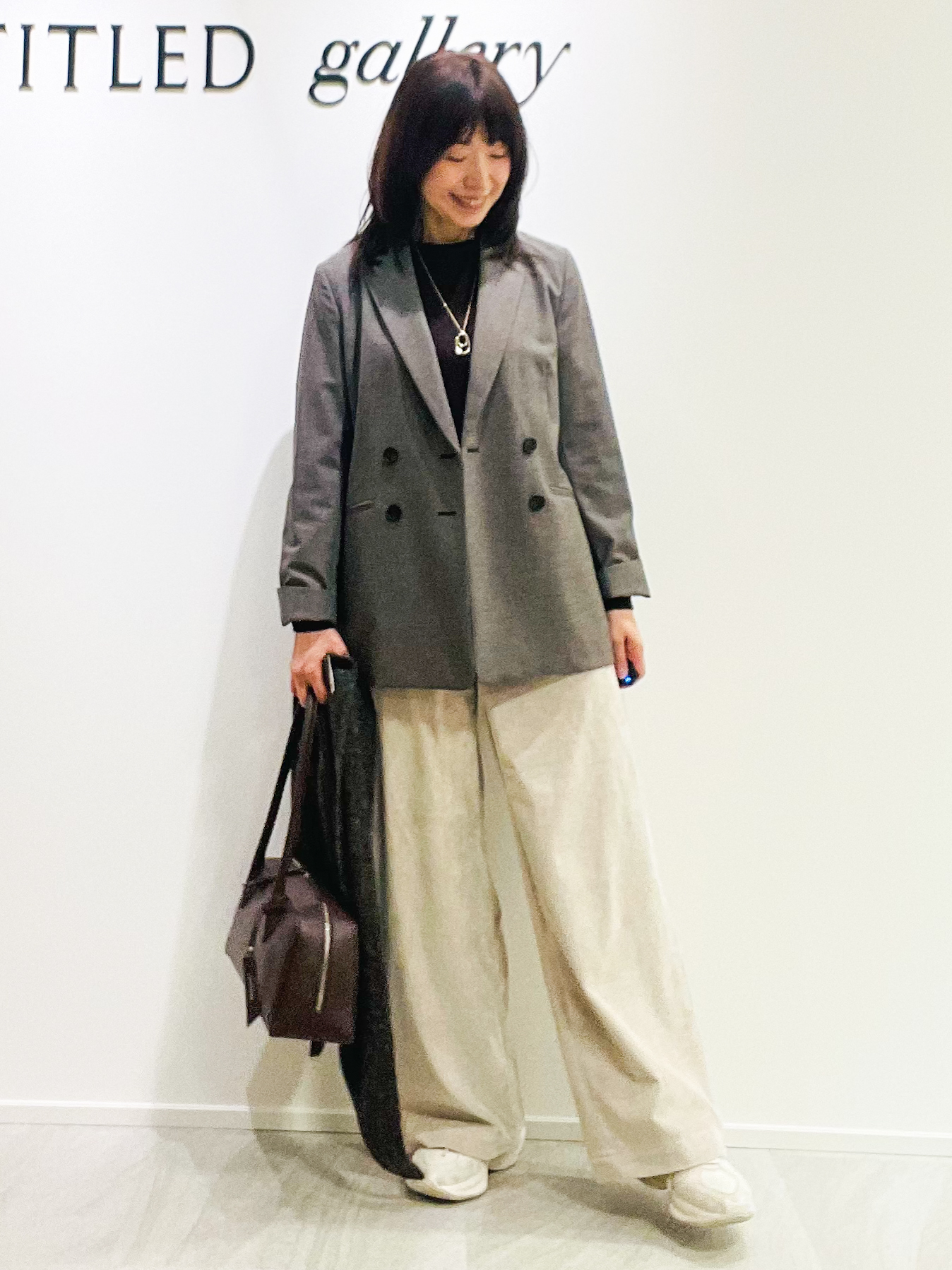 めいさんの「UNTITLED｜【きれいに体型カバー/8色展開】Aラインシルエットニットプルオーバー」を使ったコーディネート