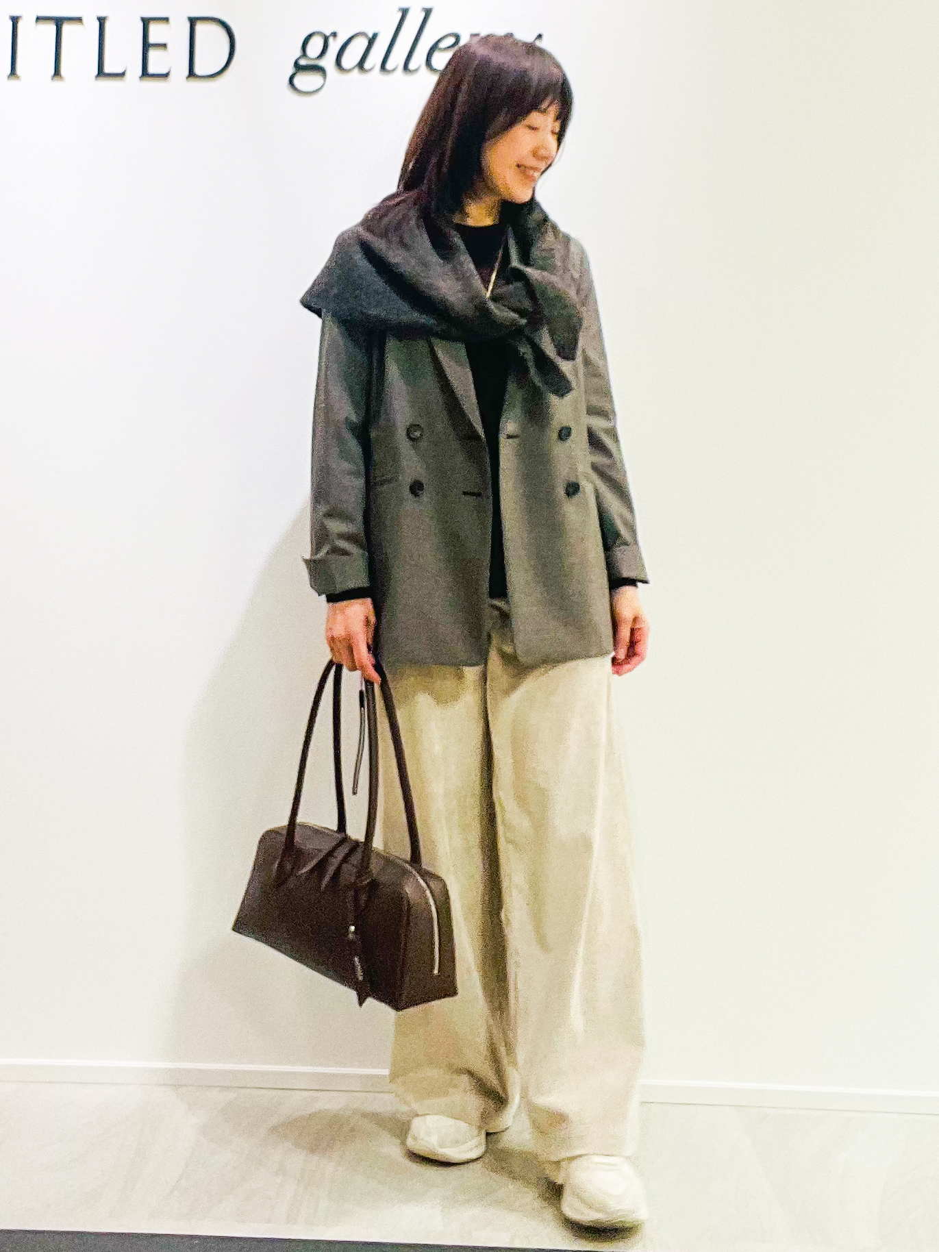 めいさんの「UNTITLED｜【きれいに体型カバー/8色展開】Aラインシルエットニットプルオーバー」を使ったコーディネート