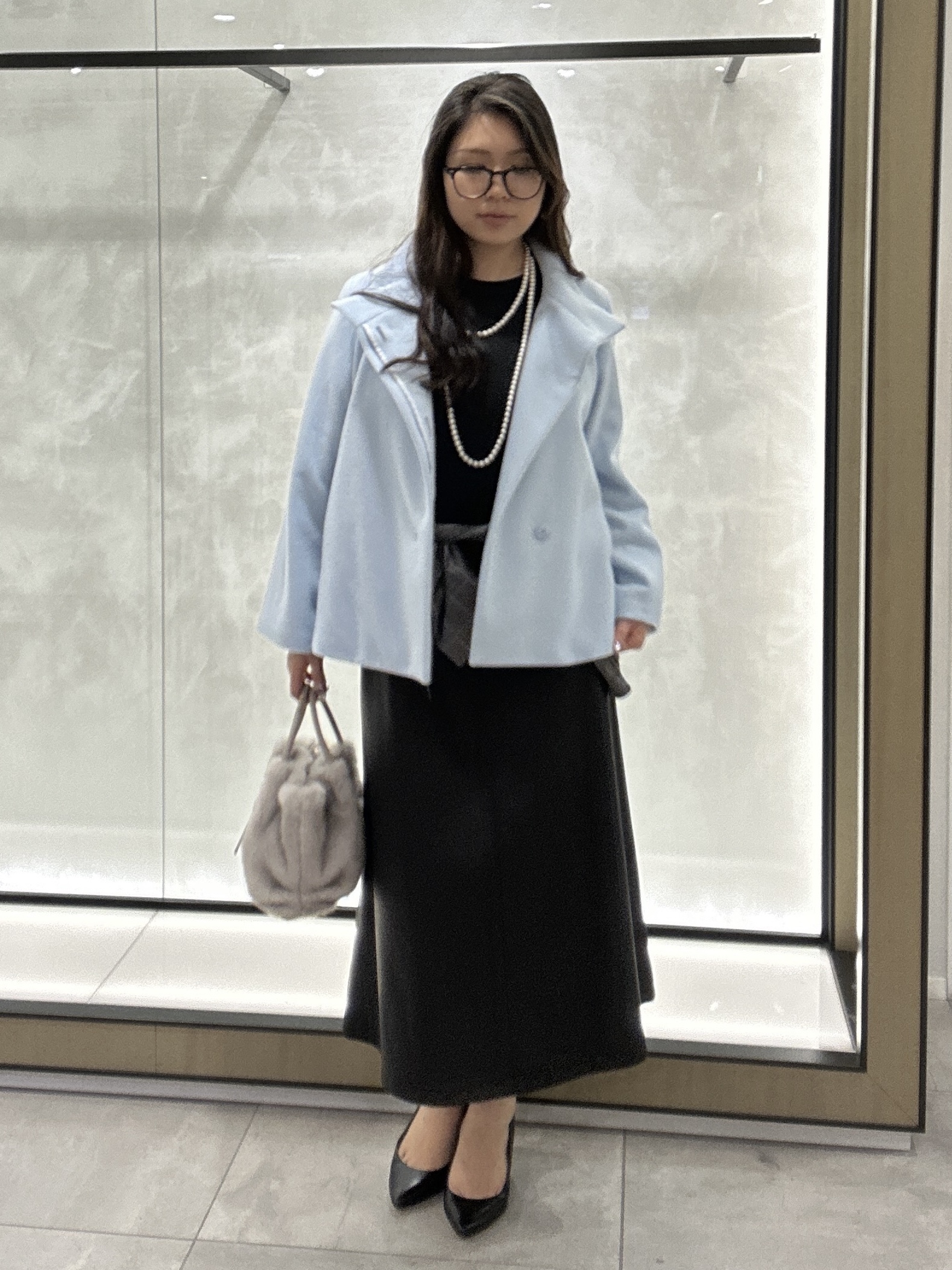 YURIさんの「UNTITLED｜【軽アウター/ウール100】ウールショートコート」を使ったコーディネート