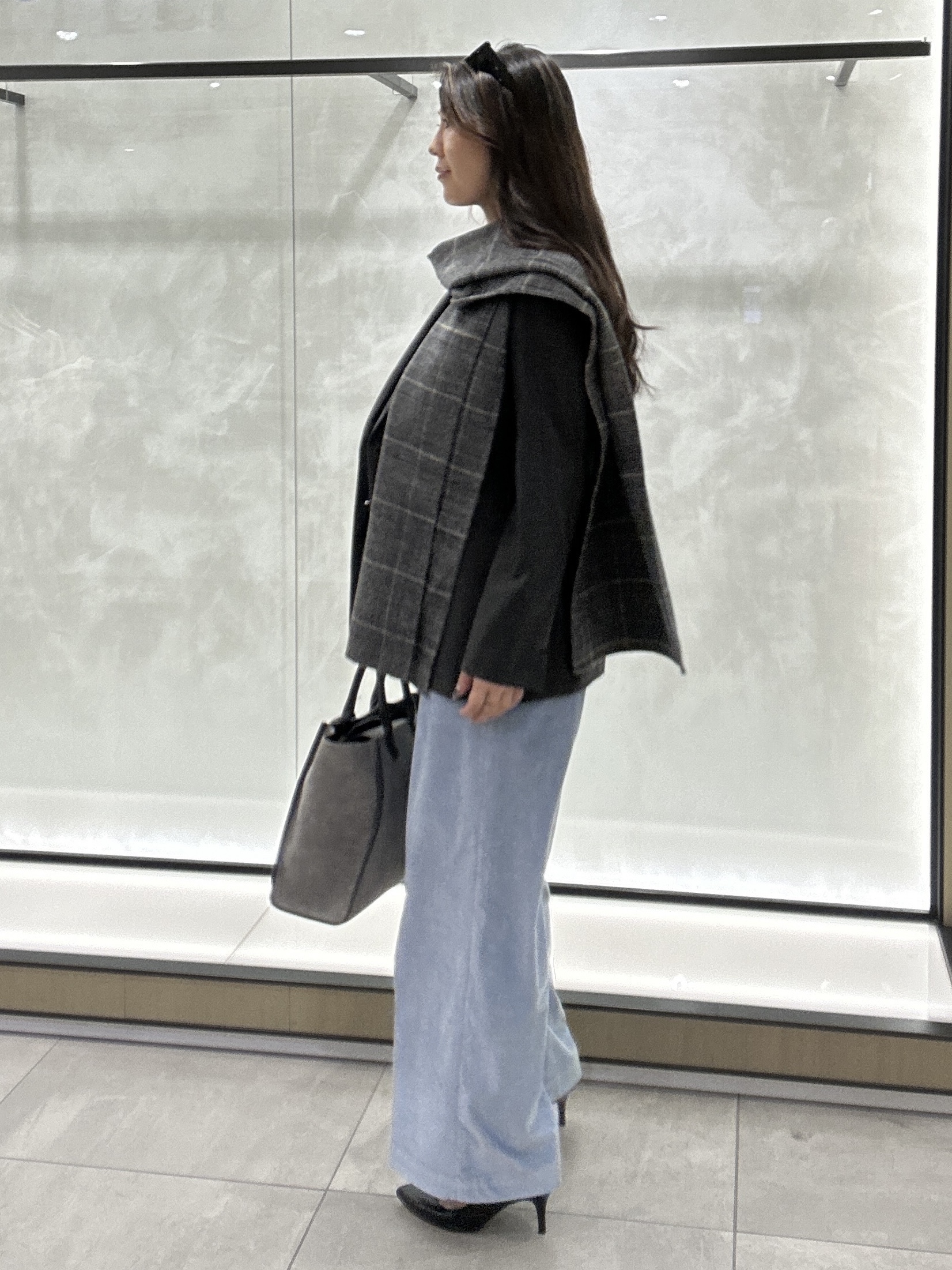 YURIさんの「UNTITLED｜【セットアップ可/秋羽織り/お仕事スーツ】ウールブレンドダブルジャケット」を使ったコーディネート