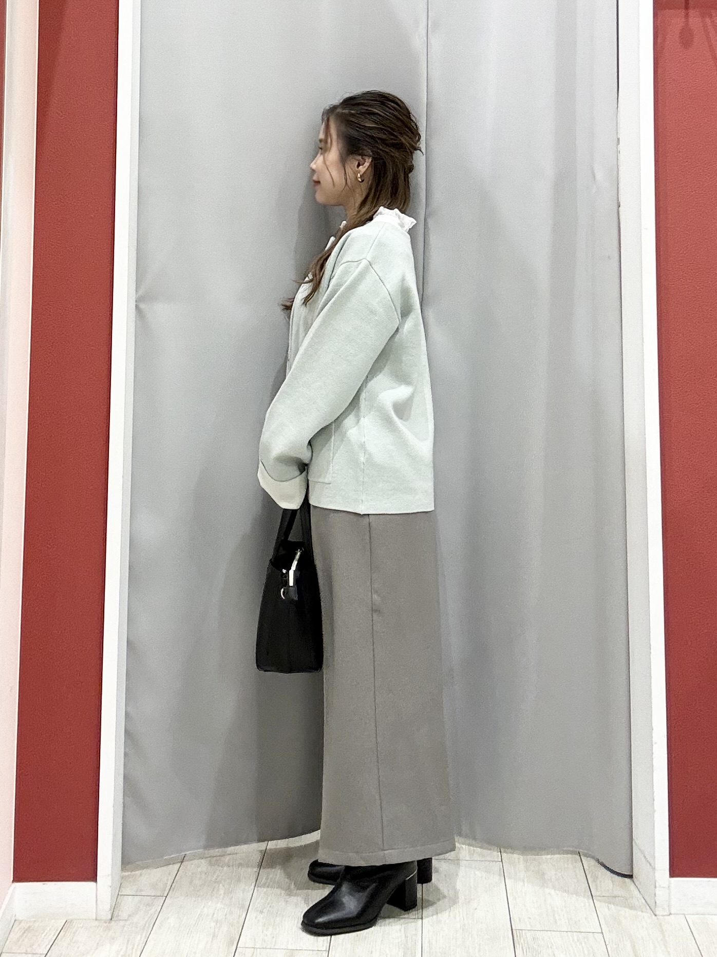 shioさんの「SHOO･LA･RUE｜【S-LL/洗濯機可/静電気防止】もちもち配色ダブルフェイスカーディガン」を使ったコーディネート