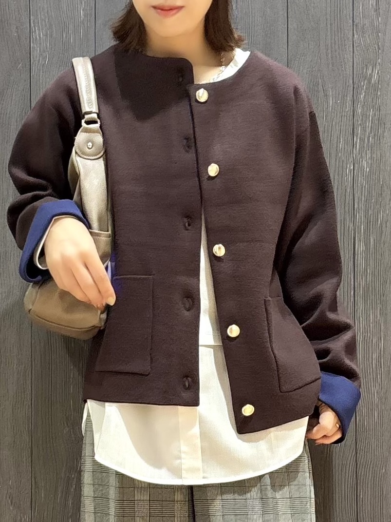 meiさんの「SHOO･LA･RUE｜【S-LL/洗濯機可/静電気防止】もちもち配色ダブルフェイスカーディガン」を使ったコーディネート
