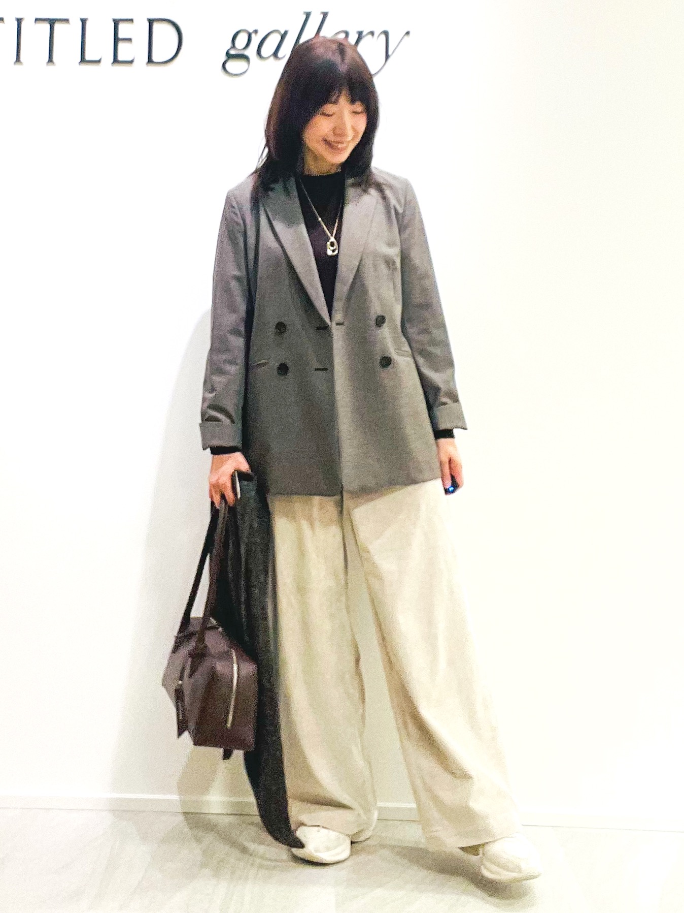 めいさんの「UNTITLED｜【きれいに体型カバー/8色展開】Aラインシルエットニットプルオーバー」を使ったコーディネート