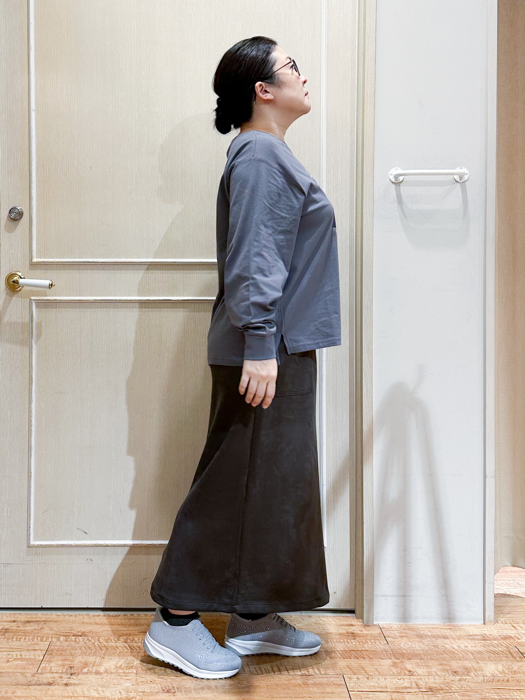 umeさんの「SHOO･LA･RUE｜【毛玉になりにくい/S-LL/洗濯機可/体型カバー】Vネックゆったりカーディガン」を使ったコーディネート
