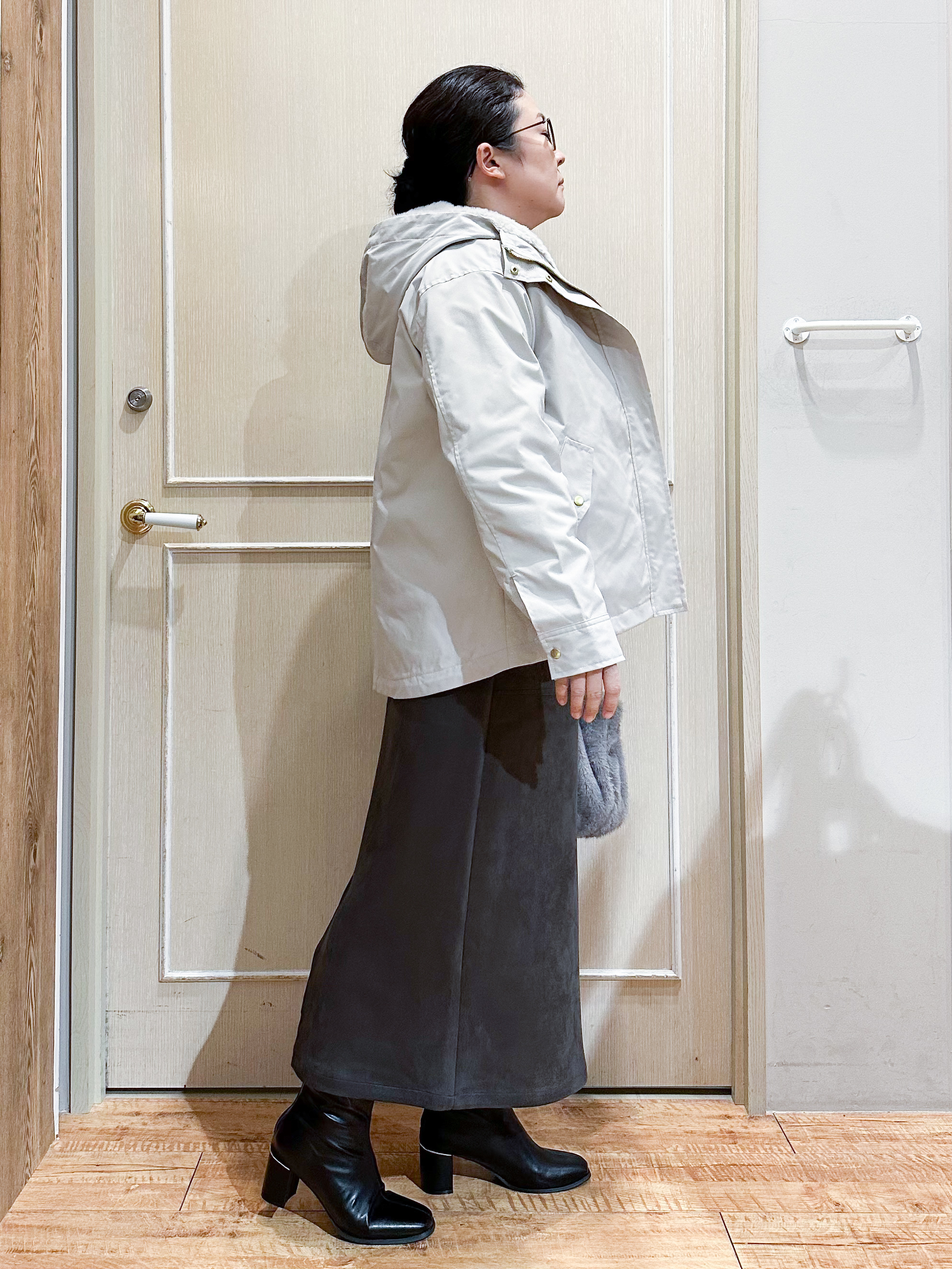 umeさんの「SHOO･LA･RUE｜【洗濯機可/撥水/マルチWAY】ファーライナー付き 毎日欲張りマンパ」を使ったコーディネート