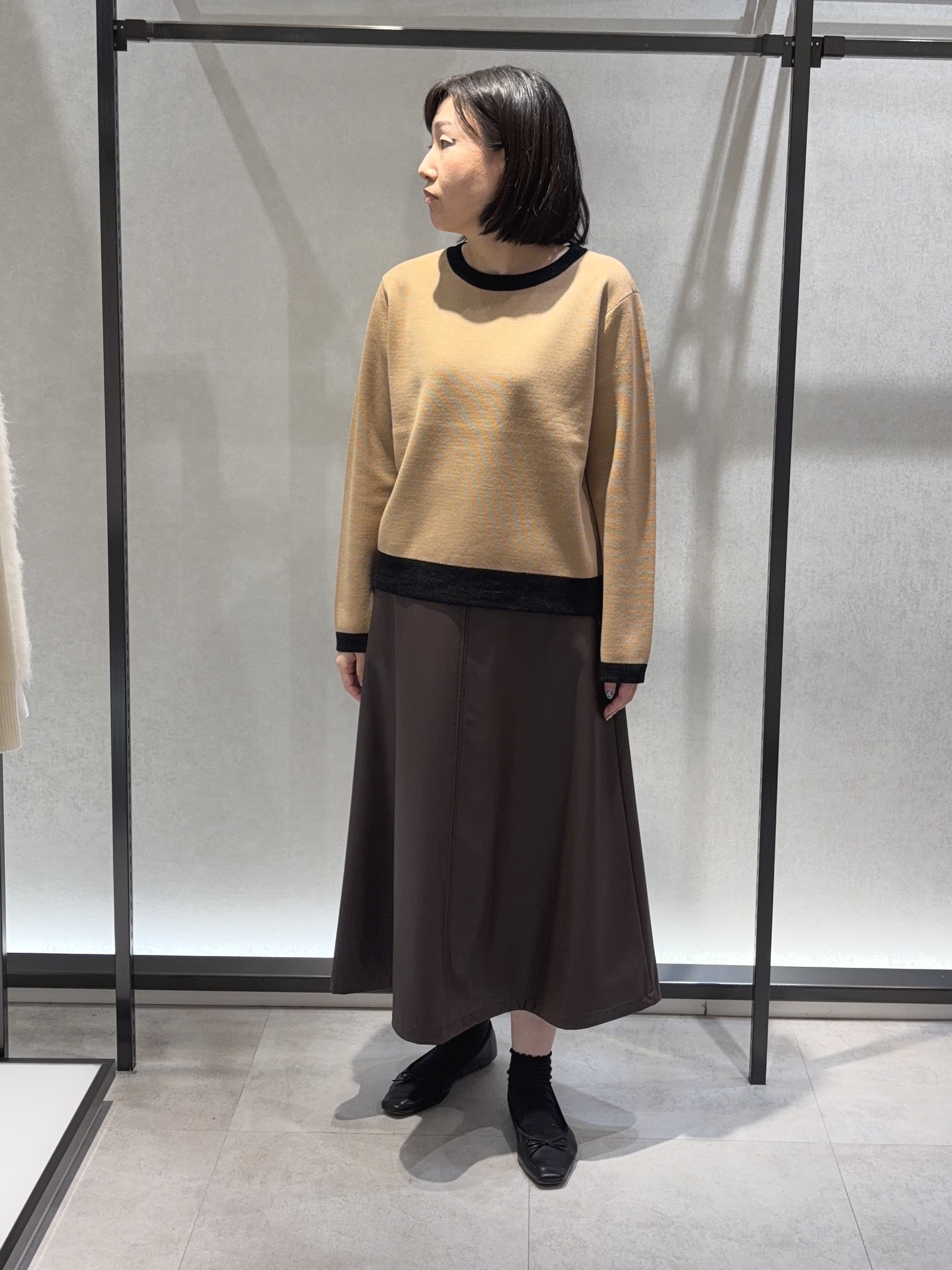 わたなべさんの「UNTITLED｜【アンサンブル可/ジャケットライク】モールラインカーディガン」を使ったコーディネート