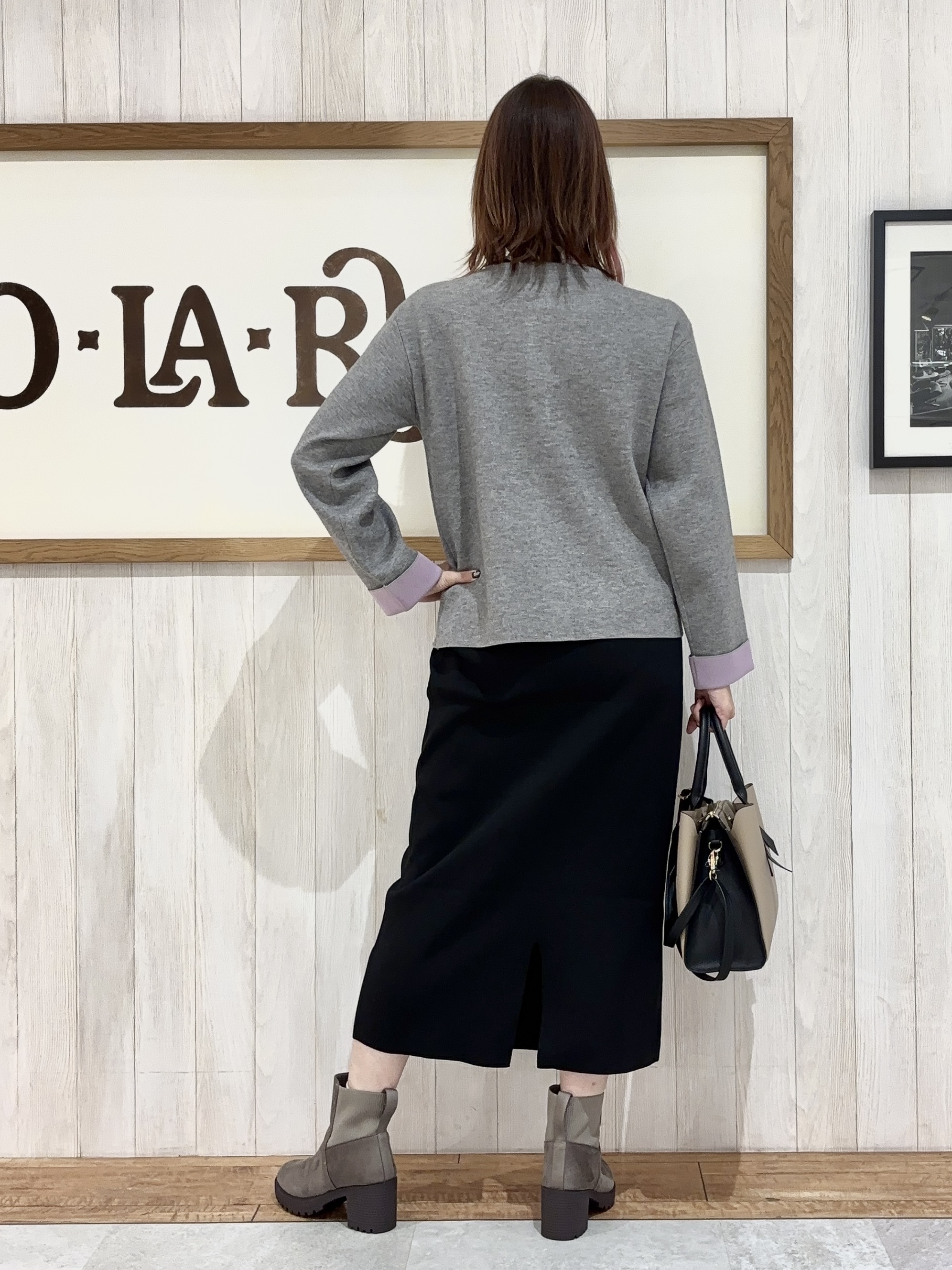 みきぽんさんの「SHOO･LA･RUE｜【S-LL/洗濯機可/静電気防止】もちもち配色ダブルフェイスカーディガン」を使ったコーディネート
