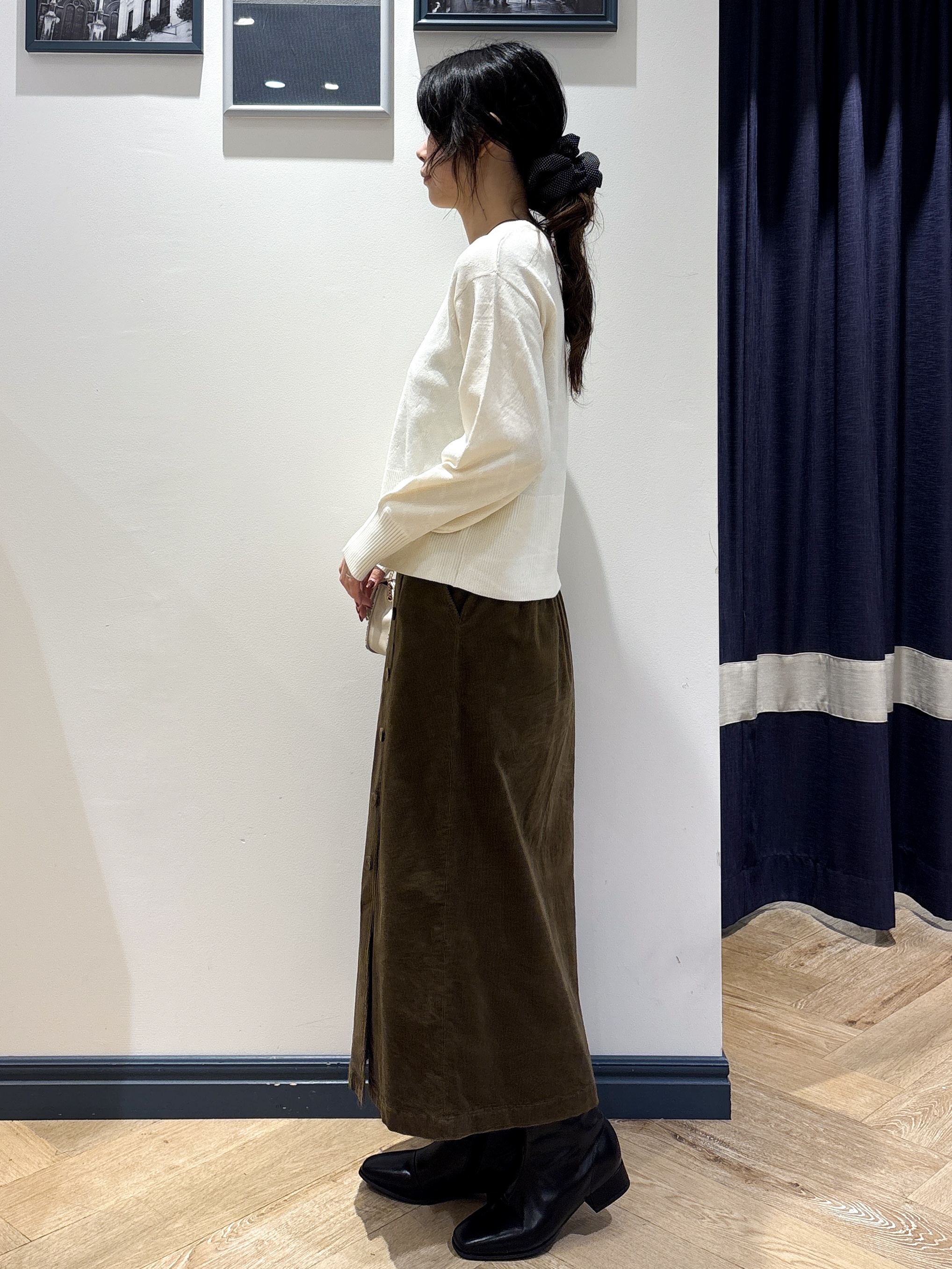 ayakaさんの「grove｜【インしない・毛玉軽減】大人上品なダイヤ柄ニット」を使ったコーディネート