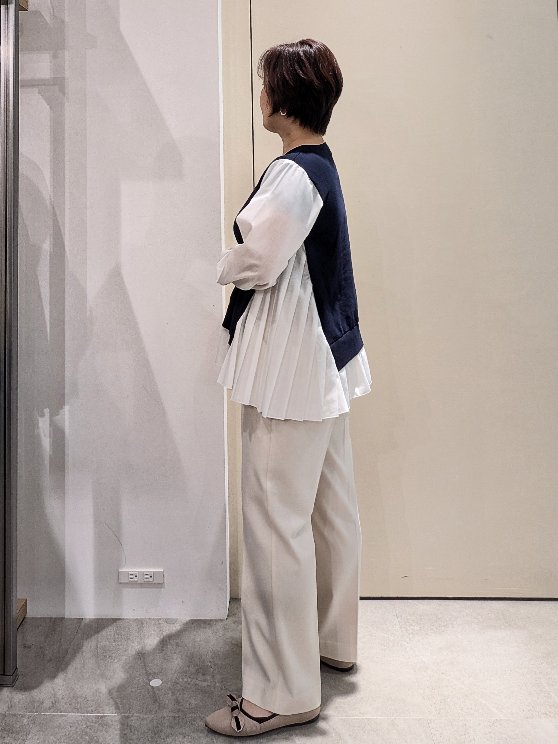 yu-koさんの「OPAQUE.CLIP｜プリーツデザインドッキングニット【洗濯機OK】」を使ったコーディネート