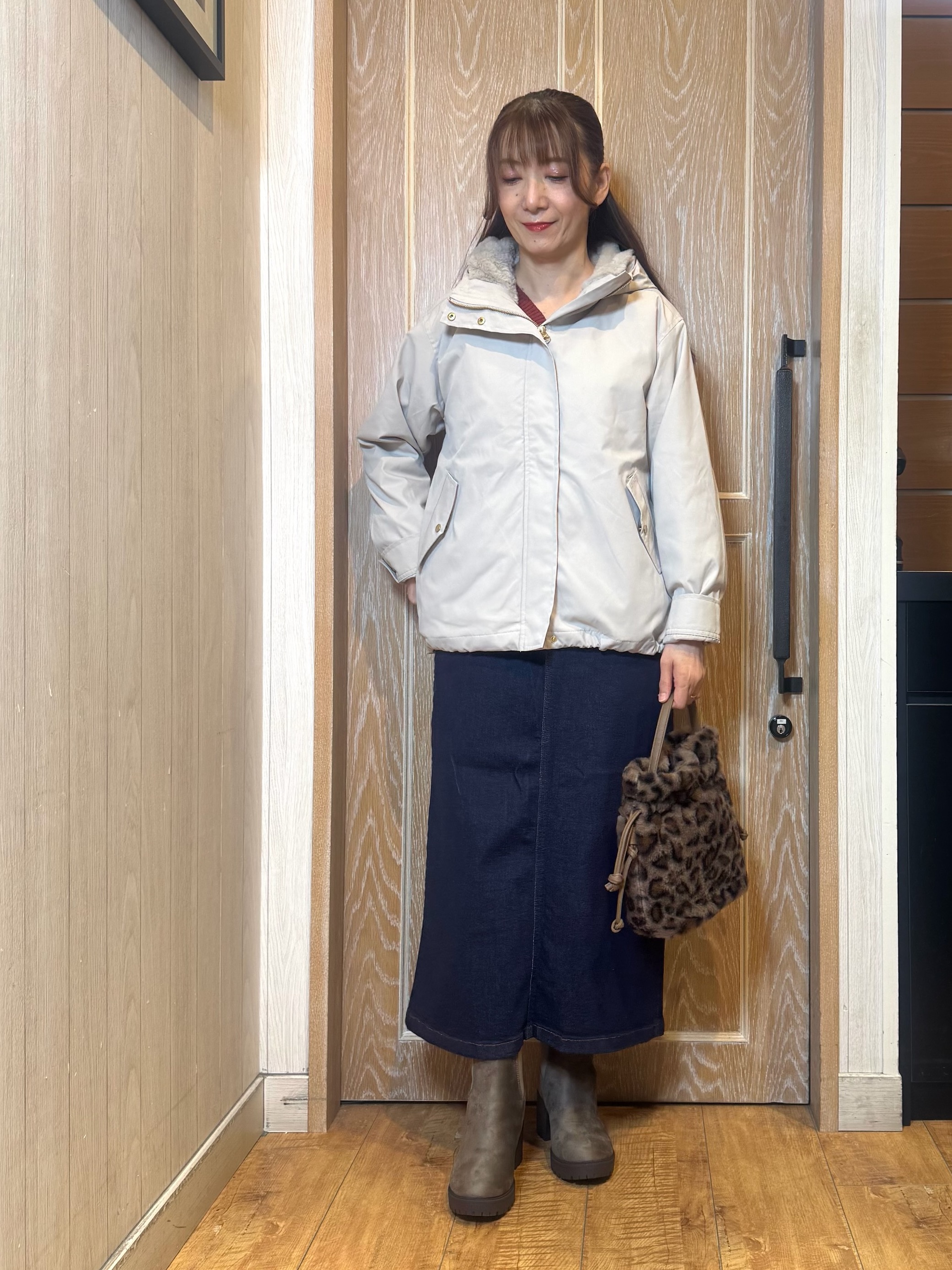 KAORIさんの「SHOO･LA･RUE｜【洗濯機可/撥水/マルチWAY】ファーライナー付き 毎日欲張りマンパ」を使ったコーディネート