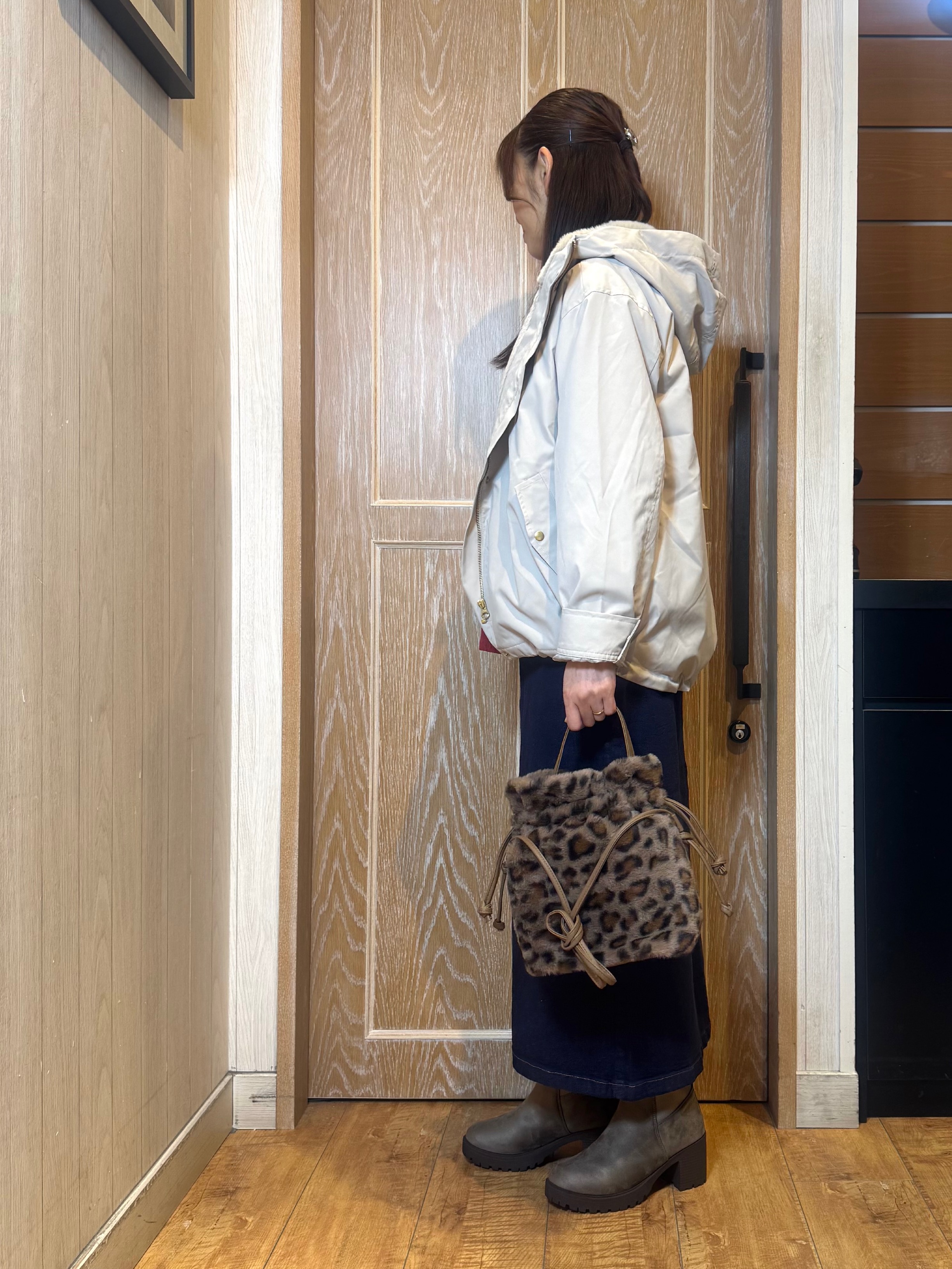 KAORIさんの「SHOO･LA･RUE｜【洗濯機可/撥水/マルチWAY】ファーライナー付き 毎日欲張りマンパ」を使ったコーディネート
