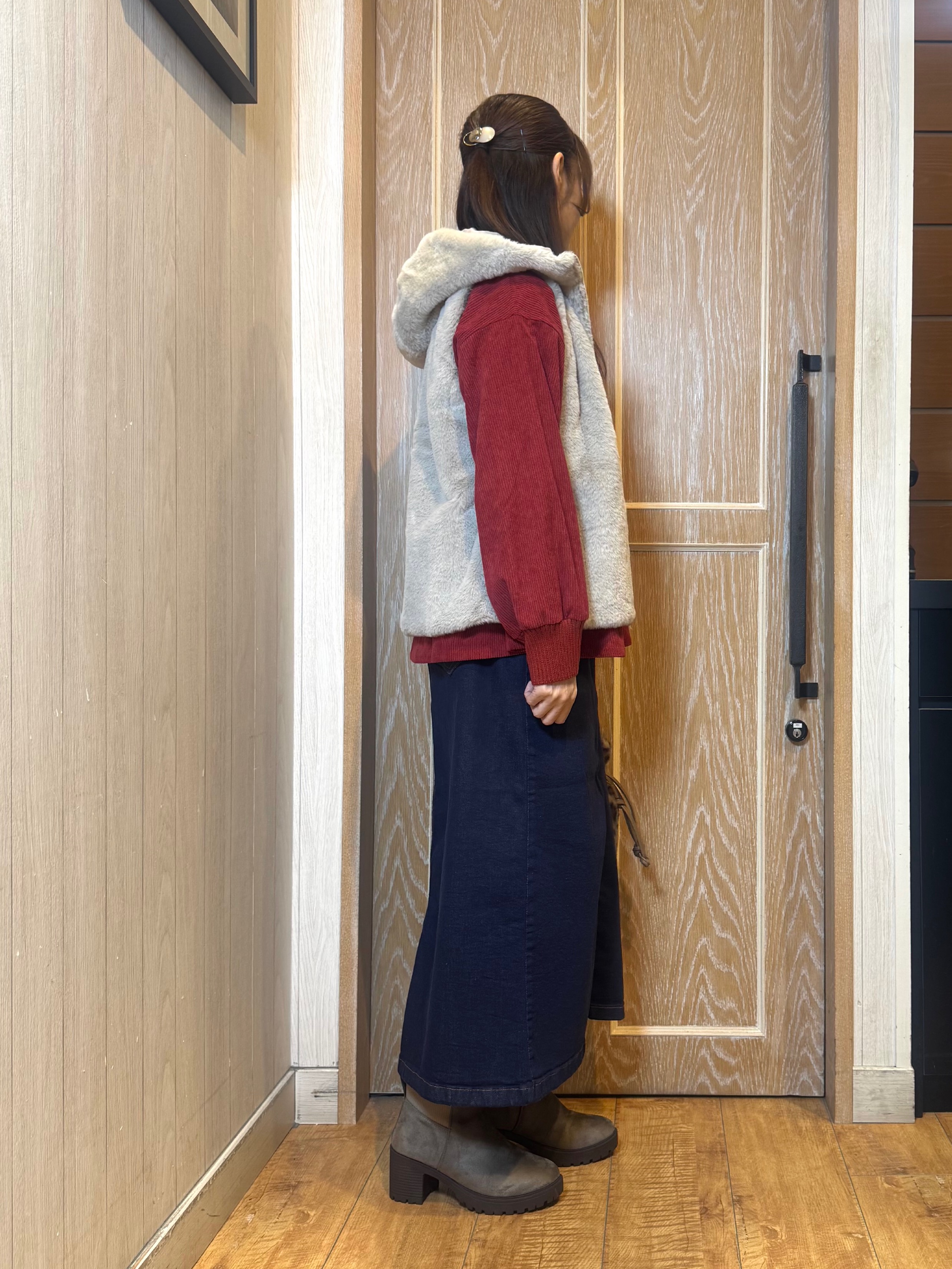 KAORIさんの「SHOO･LA･RUE｜【洗濯機可/撥水/マルチWAY】ファーライナー付き 毎日欲張りマンパ」を使ったコーディネート
