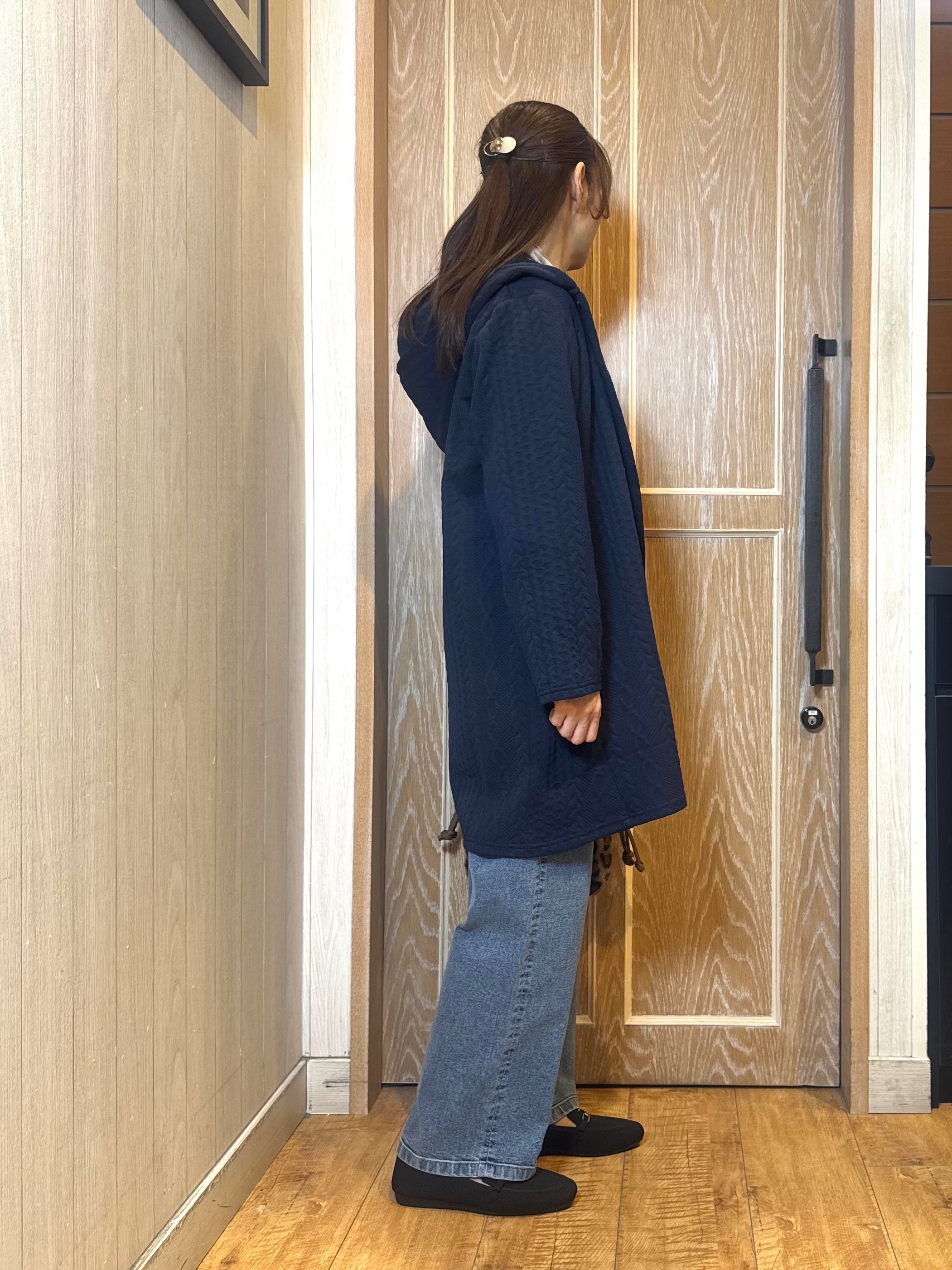 KAORIさんの「SHOO･LA･RUE｜【S-LL/ゆるシルエット】体型カバーしながらスマートに魅せる ラインジャカードコーディガン」を使ったコーディネート