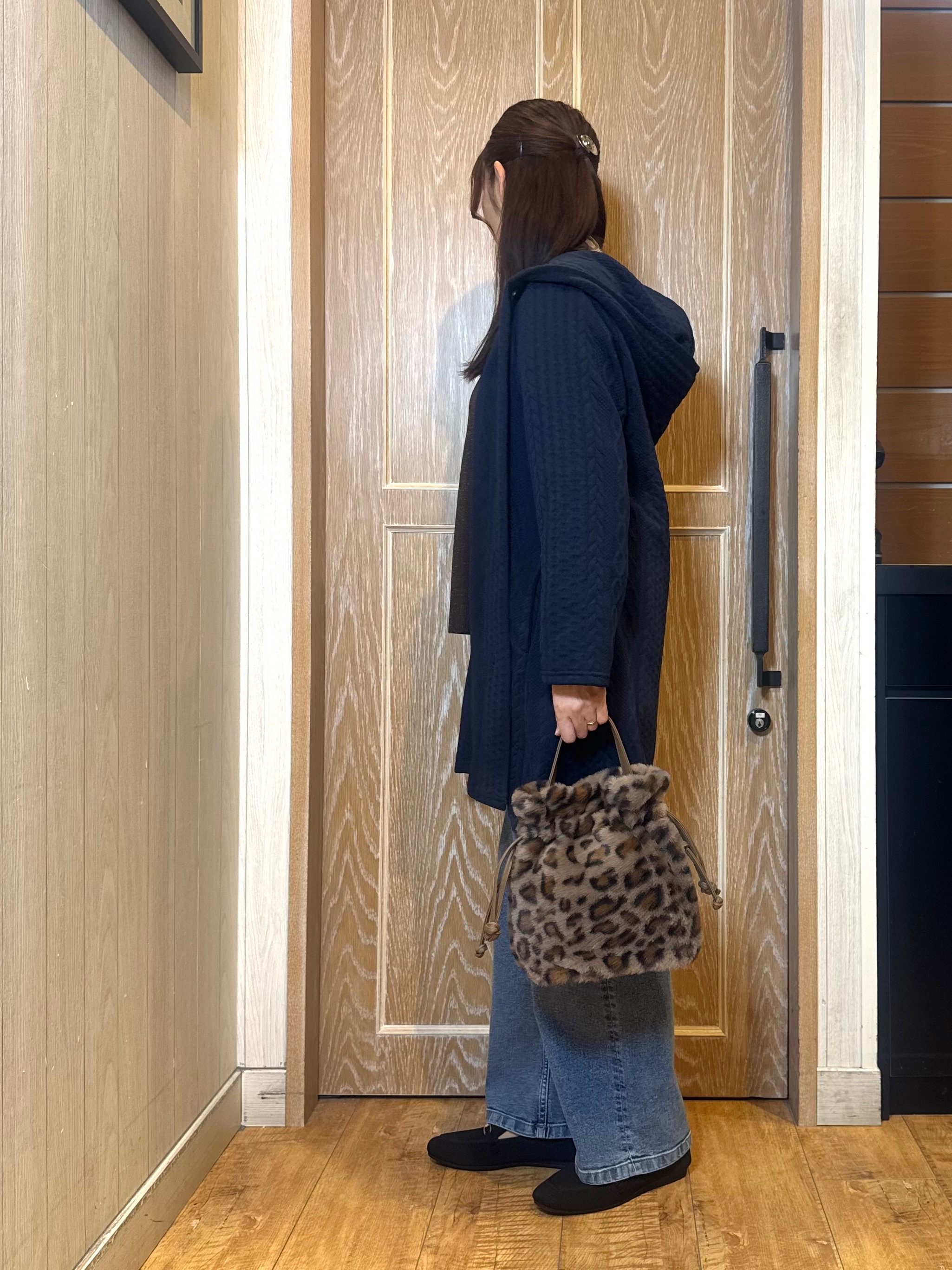 KAORIさんの「SHOO･LA･RUE｜【S-LL/ゆるシルエット】体型カバーしながらスマートに魅せる ラインジャカードコーディガン」を使ったコーディネート