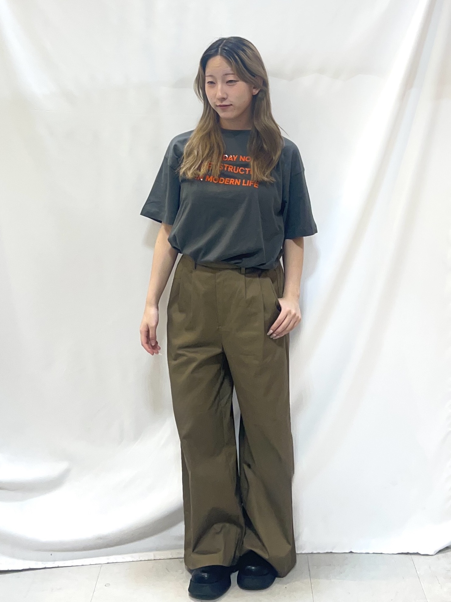 reonさんの「SHOO･LA･RUE｜【セットアップ可/洗濯機可】軽やかに羽織れる スポンディッシュ ニットカーディガン」を使ったコーディネート
