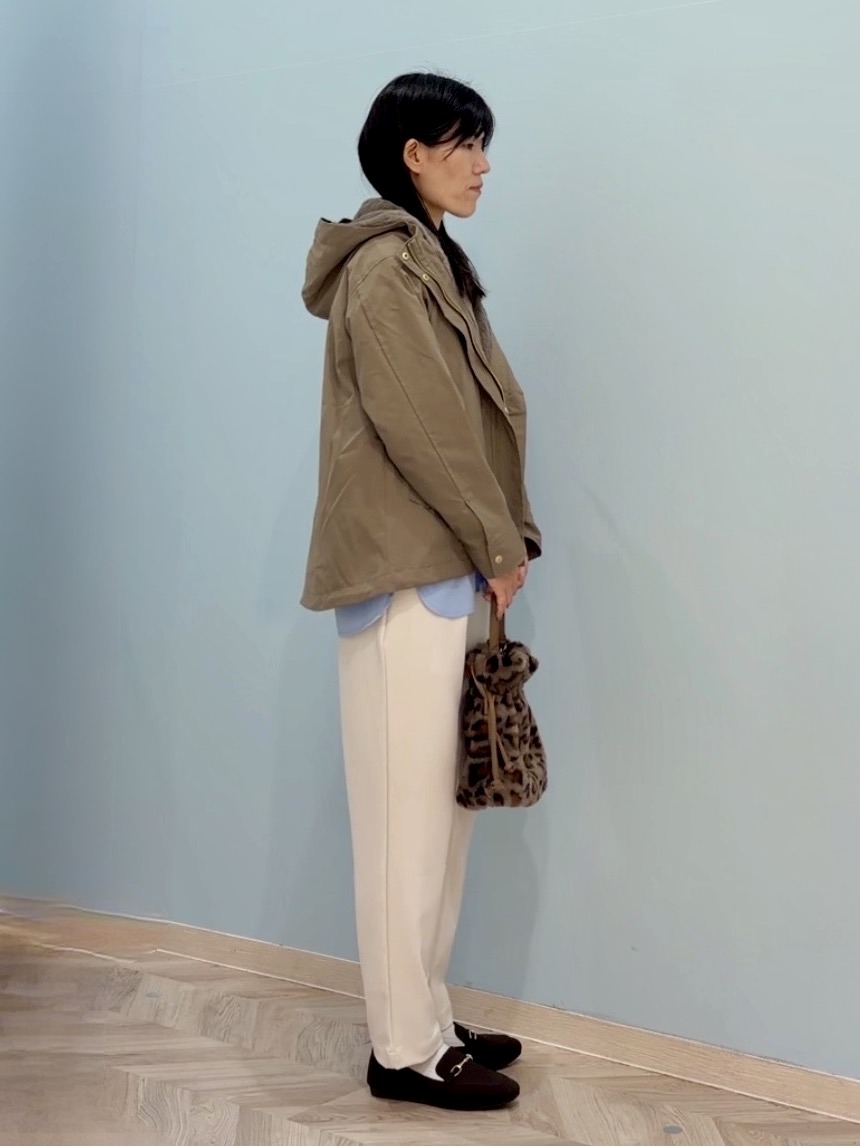 大西直穂さんの「SHOO･LA･RUE｜【洗濯機可/撥水/マルチWAY】ファーライナー付き 毎日欲張りマンパ」を使ったコーディネート