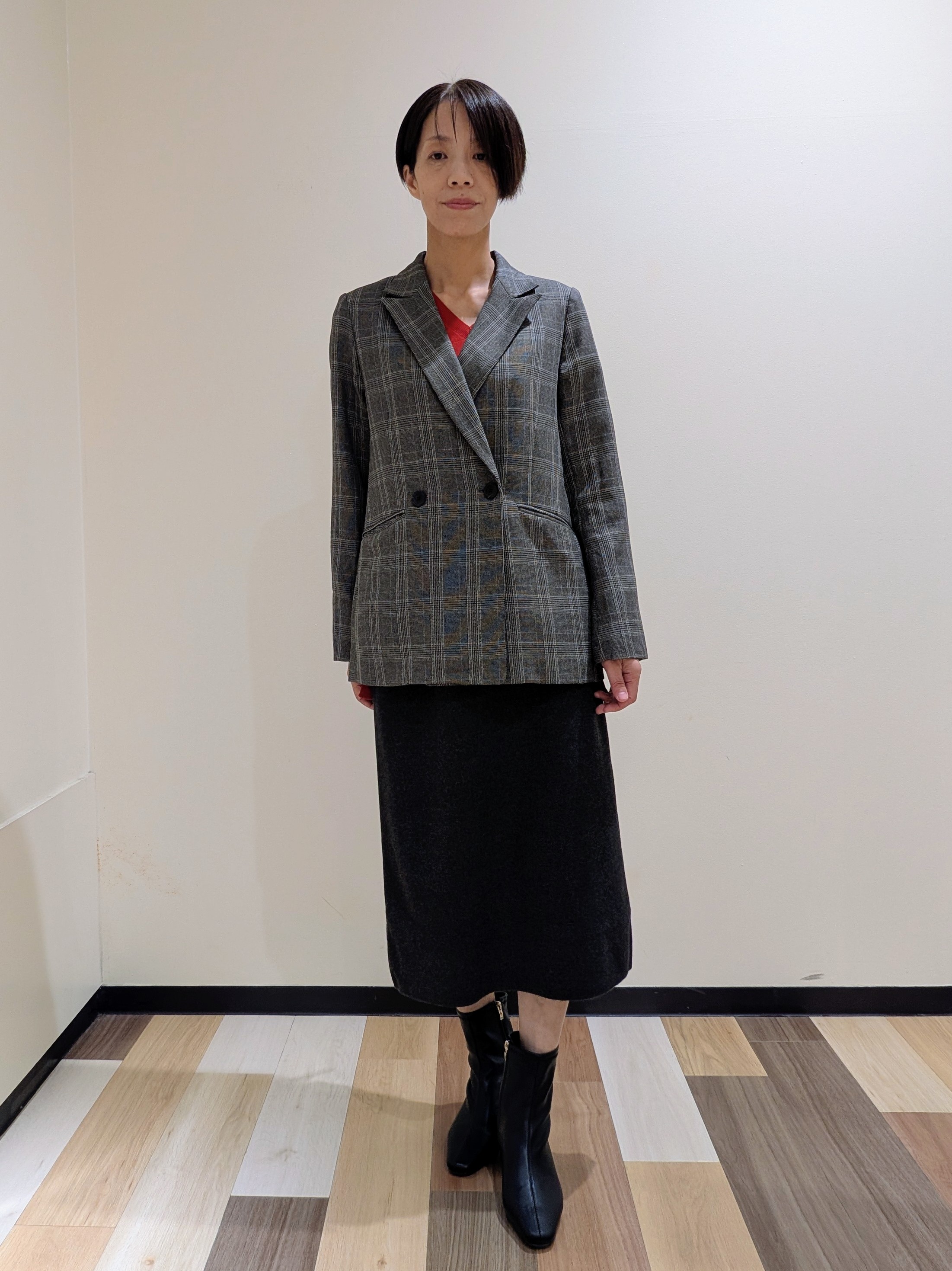 森邦子さんの「OPAQUE.CLIP｜ダブルブレストジャケット【洗える】」を使ったコーディネート
