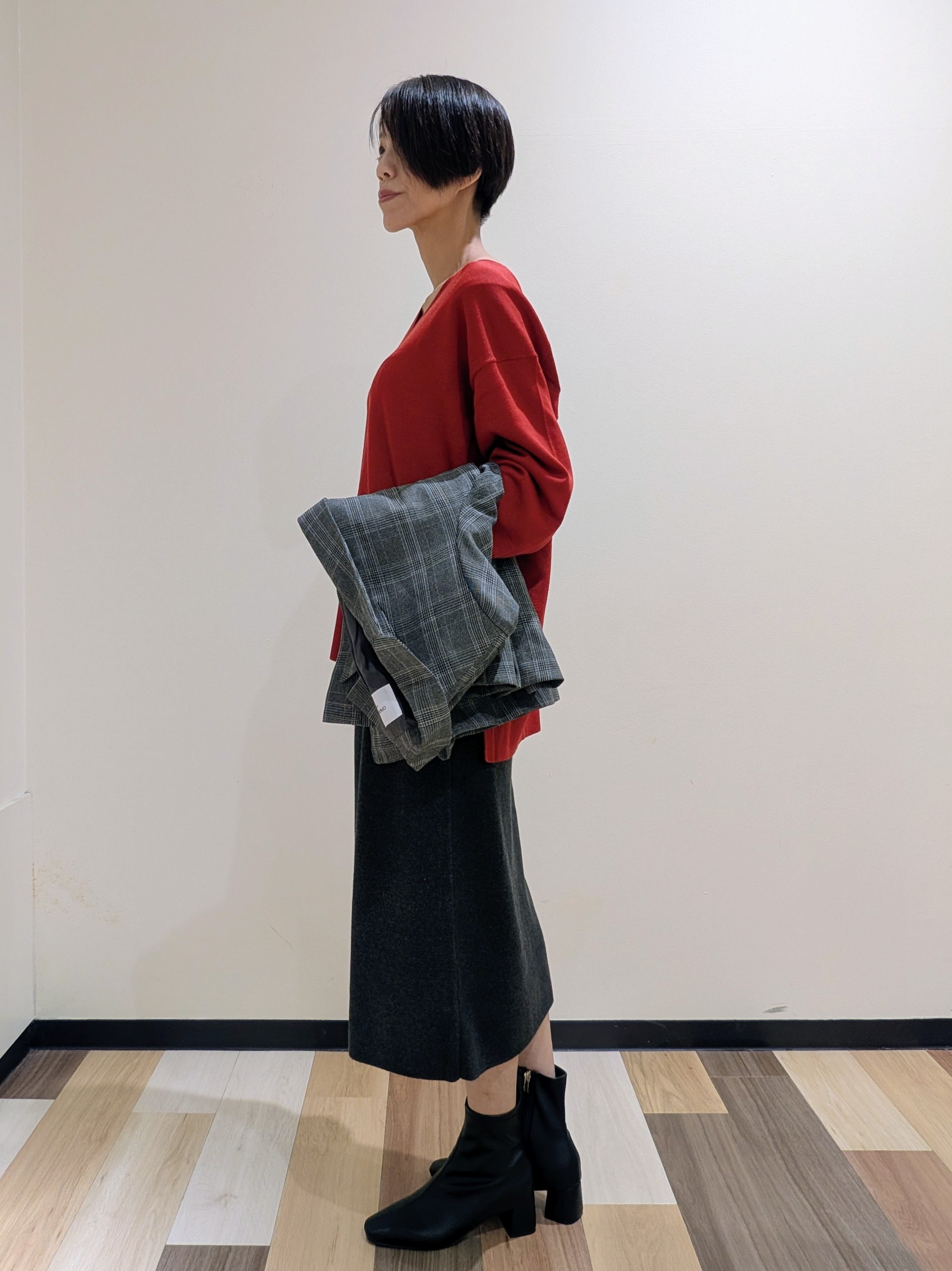 森邦子さんの「OPAQUE.CLIP｜ダブルブレストジャケット【洗える】」を使ったコーディネート