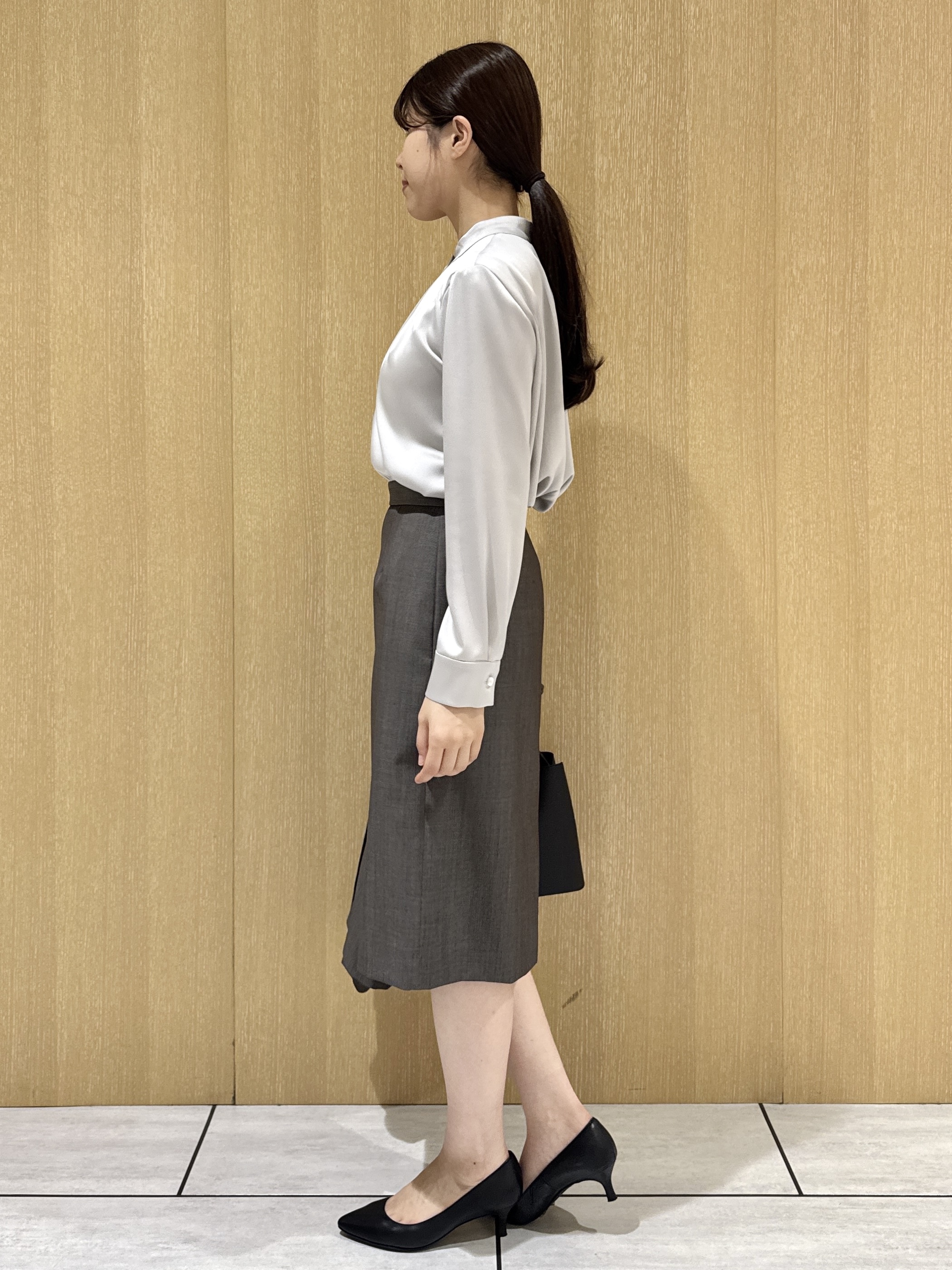 nanaさんの「UNTITLED｜【SET UP】ウールシルクブレンドノーカラージャケット」を使ったコーディネート