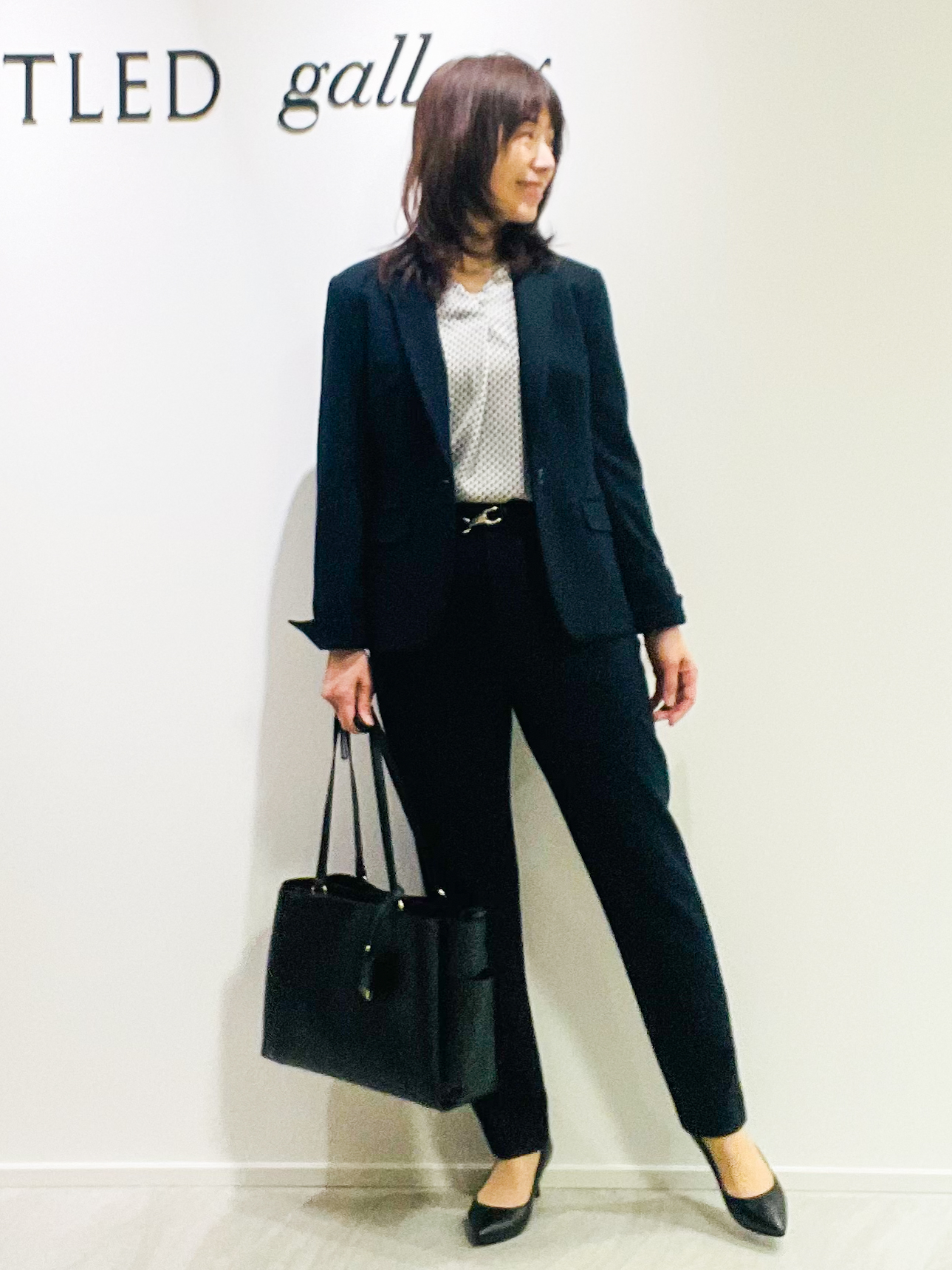 めいさんの「UNTITLED｜【アンサンブル可/秋羽織り/通勤】シルクウールカシミヤカーディガン」を使ったコーディネート