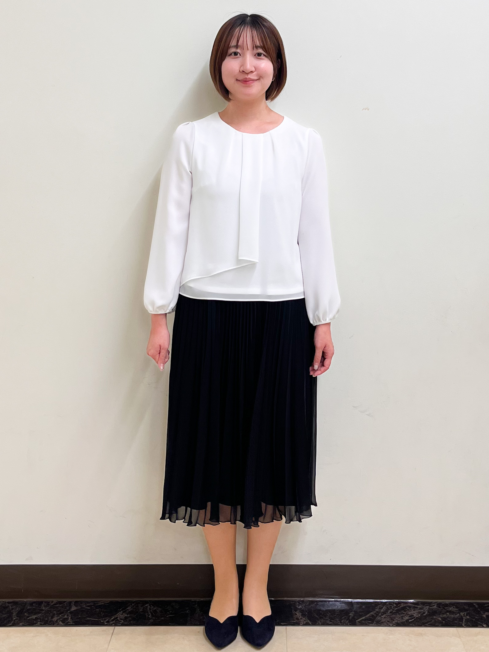 mikikoさんの「Reflect｜【SS-4Lサイズ／通勤／セレモニー】クルーネック シフォンブラウス」を使ったコーディネート