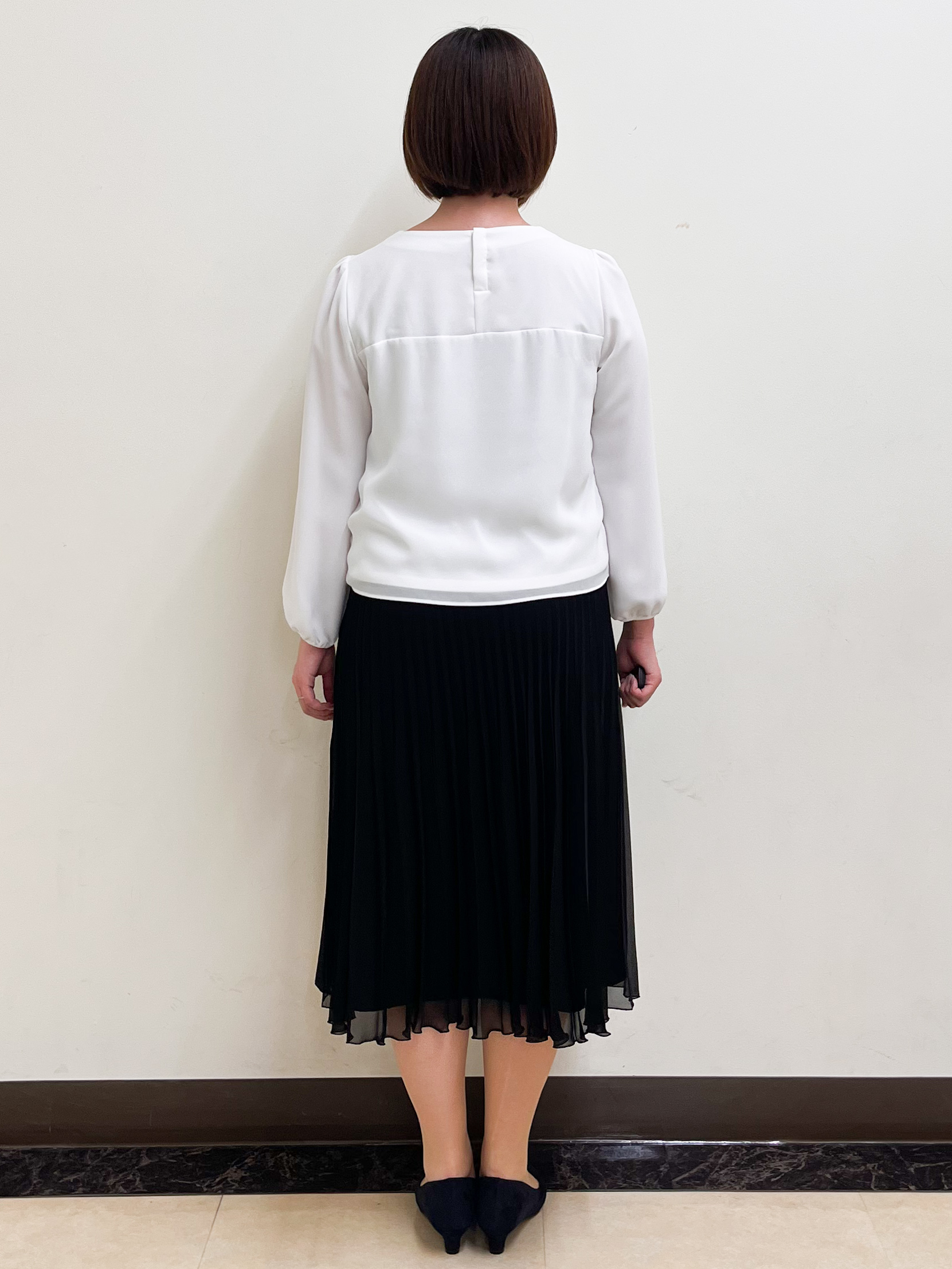 mikikoさんの「Reflect｜【SS-4Lサイズ／通勤／セレモニー】クルーネック シフォンブラウス」を使ったコーディネート