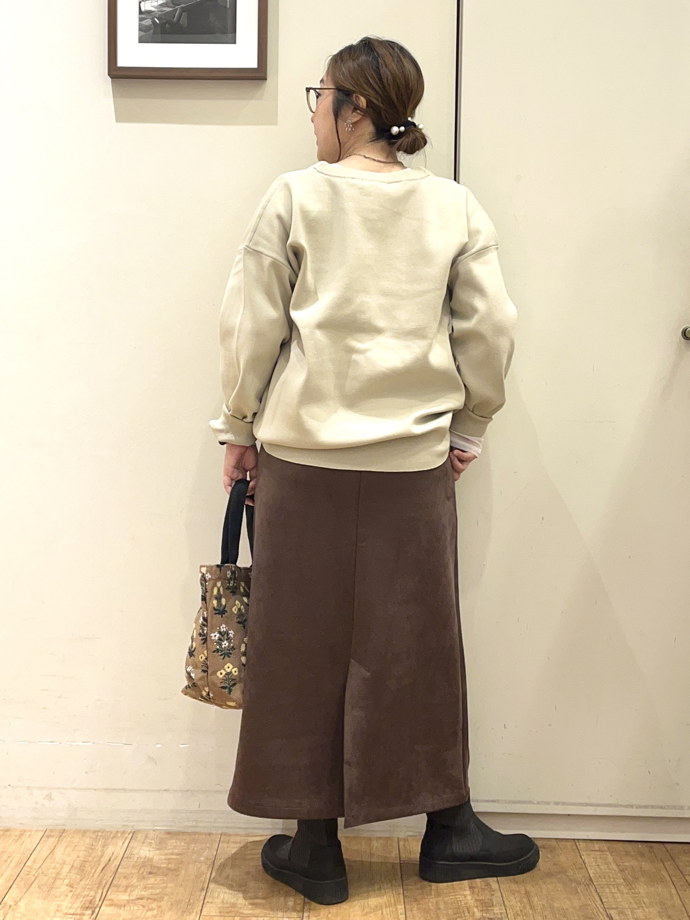 harusakuさんの「SHOO･LA･RUE｜【セットアップ可/洗濯機可】軽やかに羽織れる スポンディッシュ ニットカーディガン」を使ったコーディネート