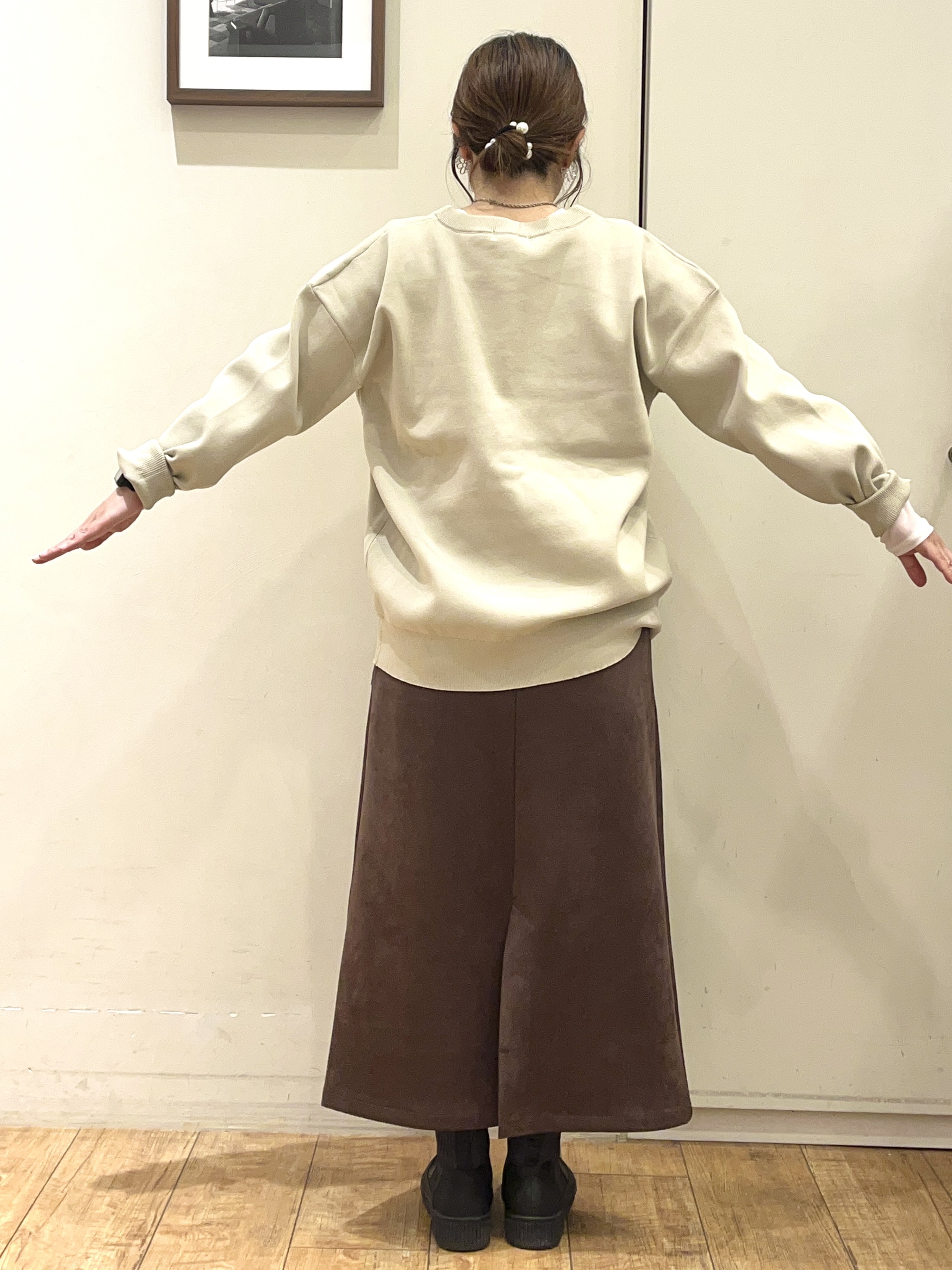 harusakuさんの「SHOO･LA･RUE｜【セットアップ可/洗濯機可】軽やかに羽織れる スポンディッシュ ニットカーディガン」を使ったコーディネート
