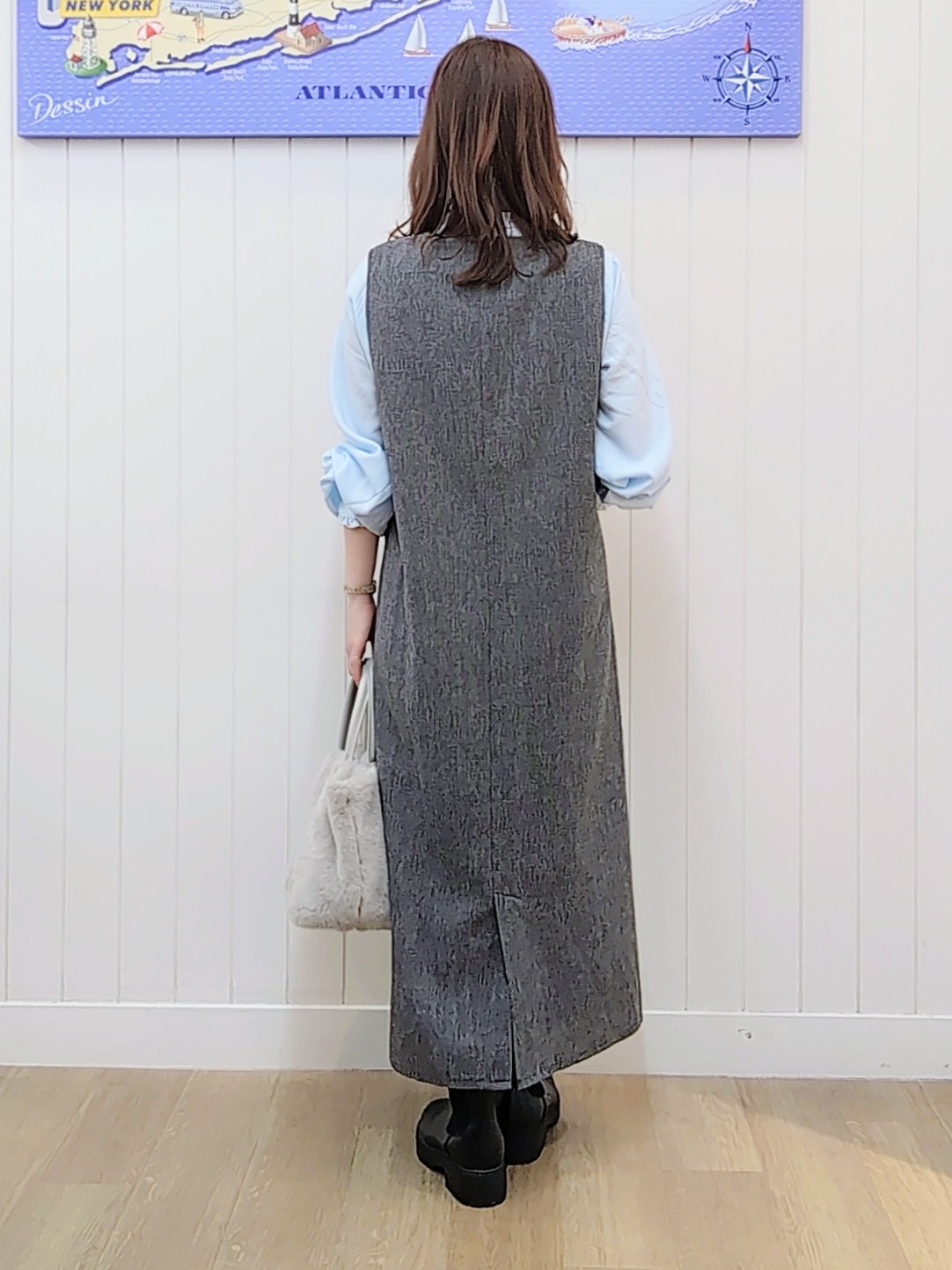 itoさんの「Dessin｜【洗える/オンオフ使える】スタンドフリルピンタックブラウス」を使ったコーディネート