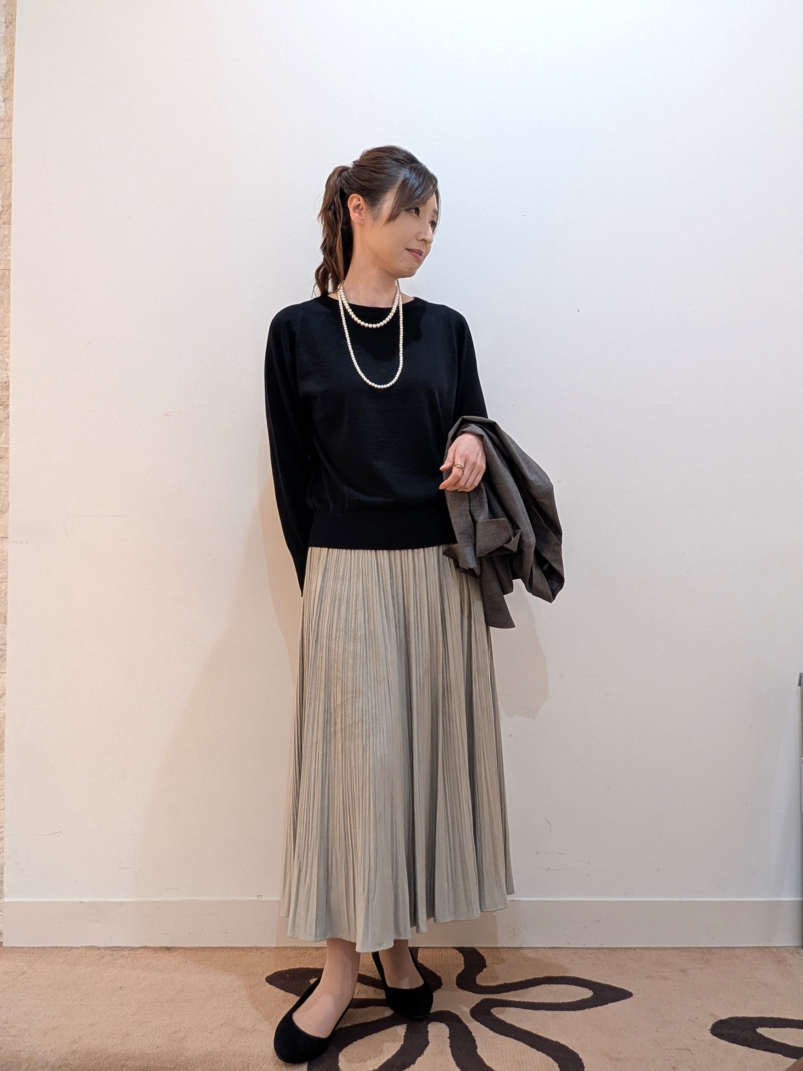 YUKAさんの「UNTITLED｜【セットアップ可/秋羽織り/お仕事スーツ】ウールブレンドダブルジャケット」を使ったコーディネート