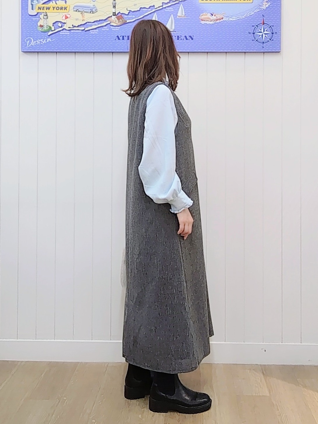 itoさんの「Dessin｜【洗える/オンオフ使える】スタンドフリルピンタックブラウス」を使ったコーディネート